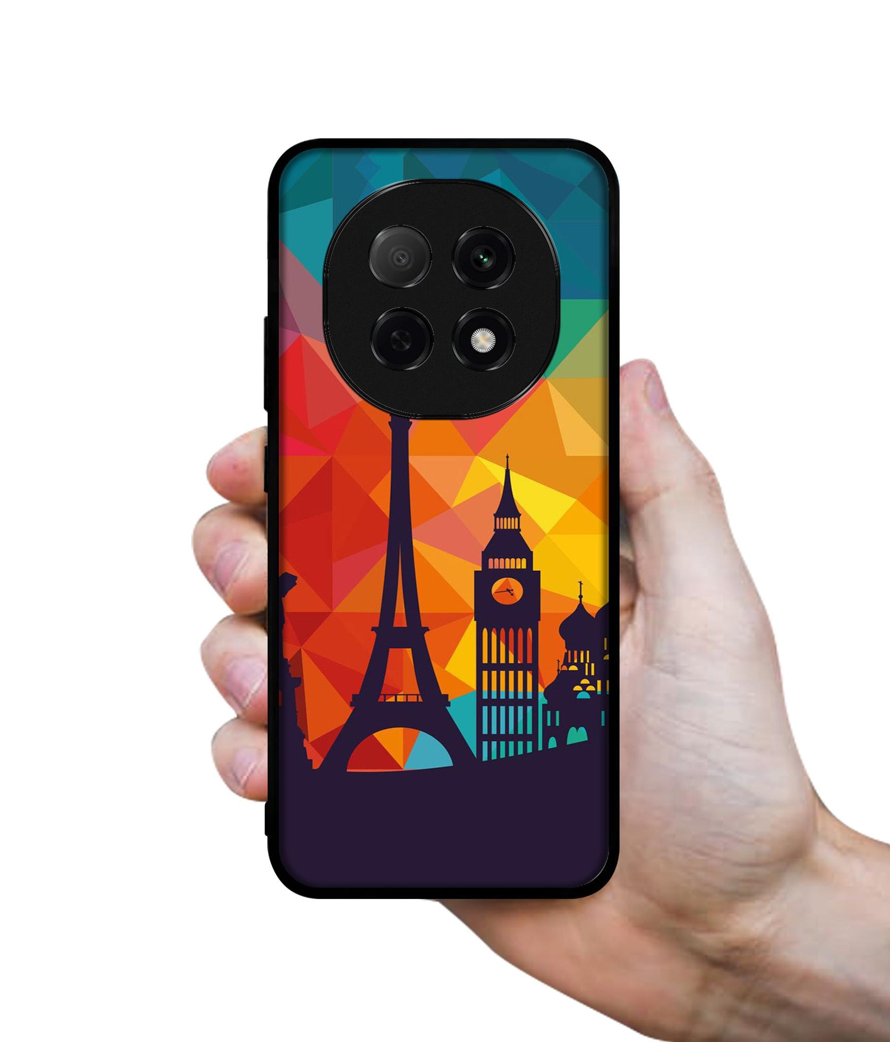 Colored Paris Designer 2D Printed Back Case Cover for Oppo F29 Pro Plus 5G