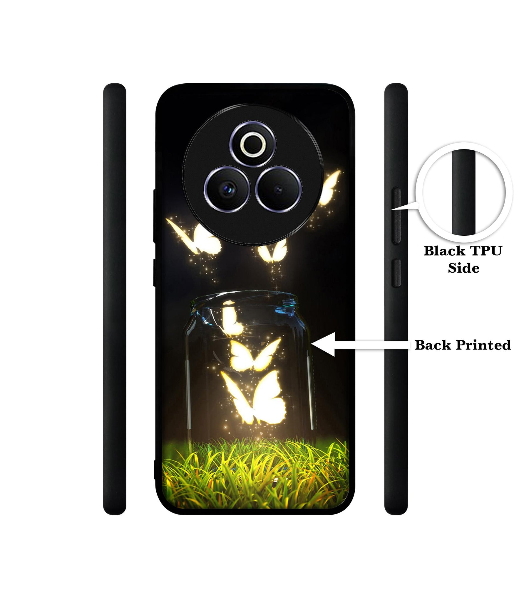 Butterfly Designer 2D Printed Back Case Cover for Realme P3 Pro 5G