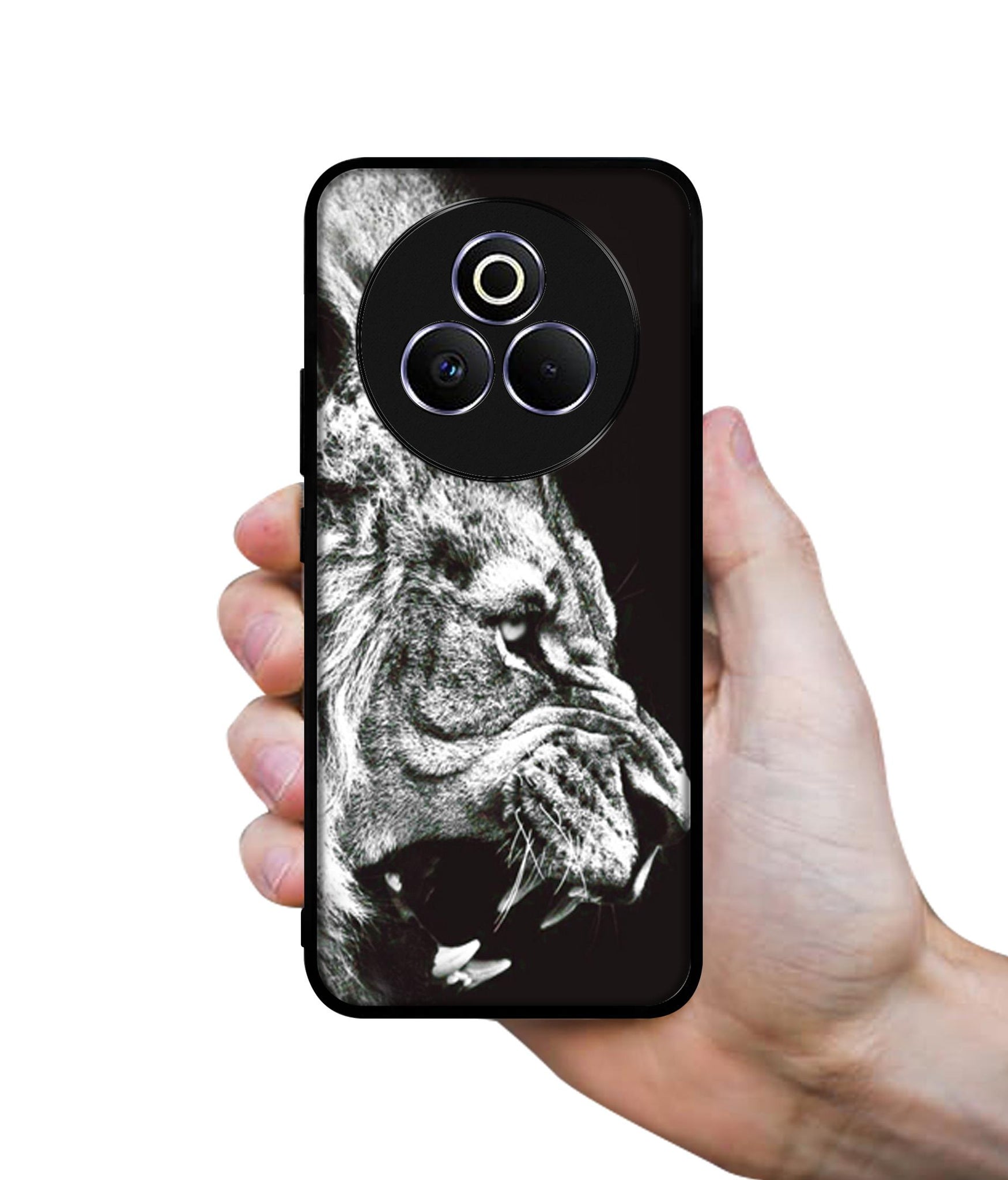 Angry Lion Designer 2D Printed Back Case Cover for Realme P3 Pro 5G