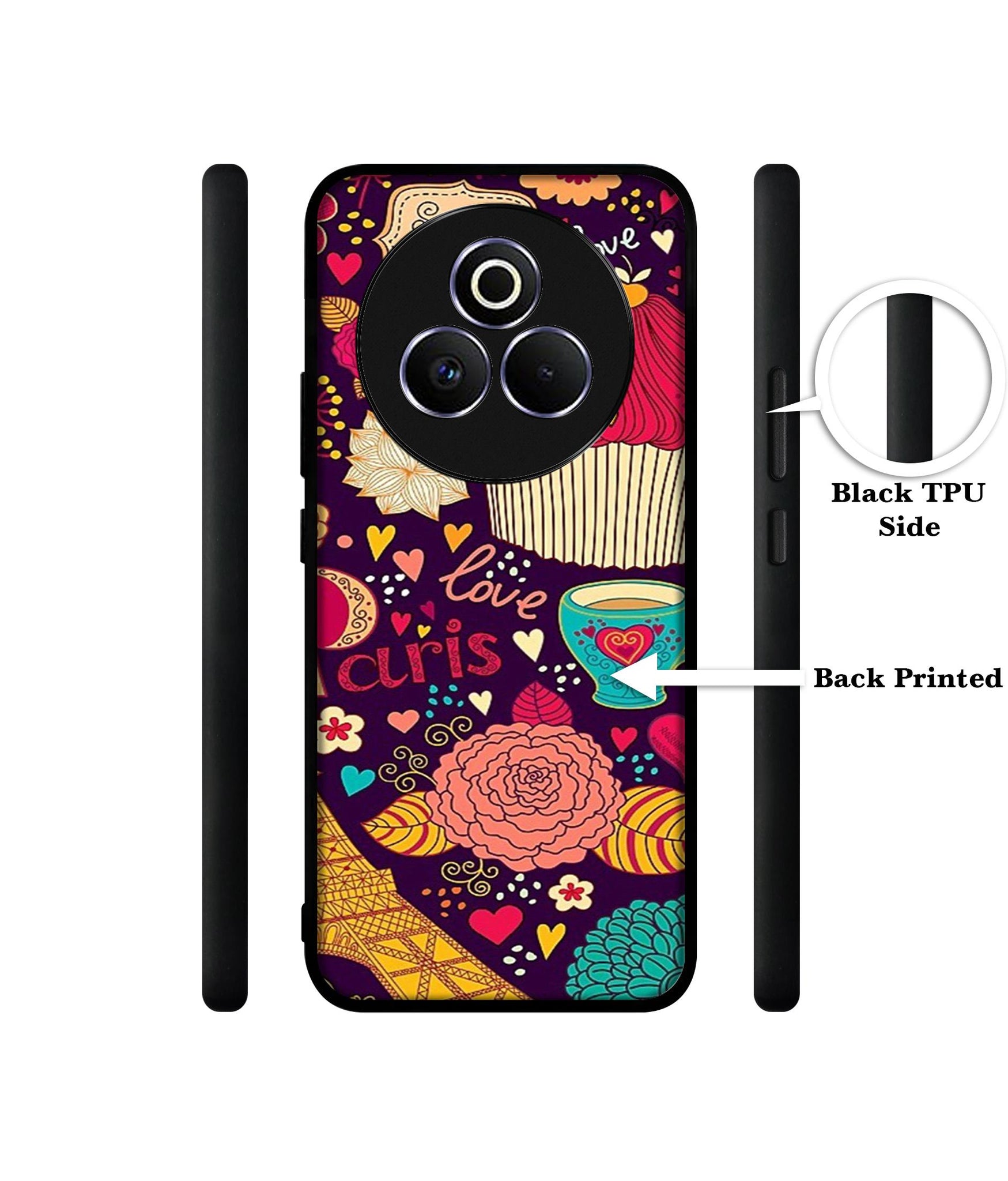 Paris Flower Love Designer 2D Printed Back Case Cover for Realme P3 Pro 5G