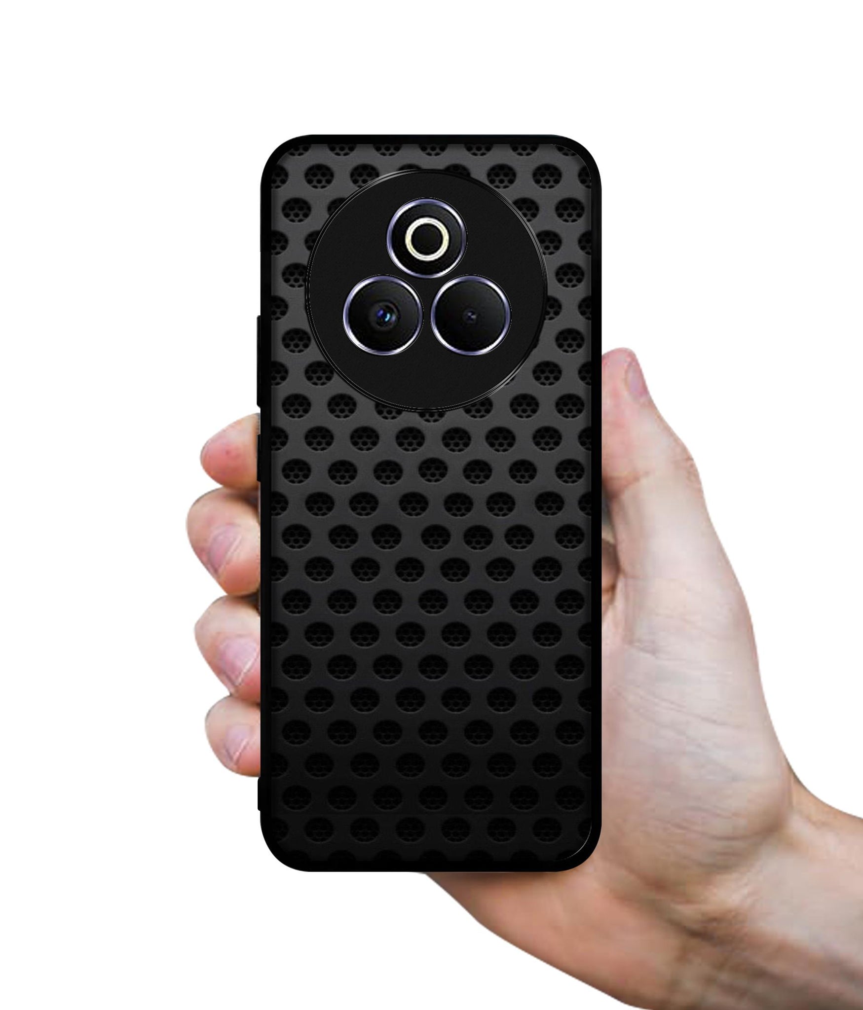 Black Circle Designer 2D Printed Back Case Cover for Realme P3 Pro 5G
