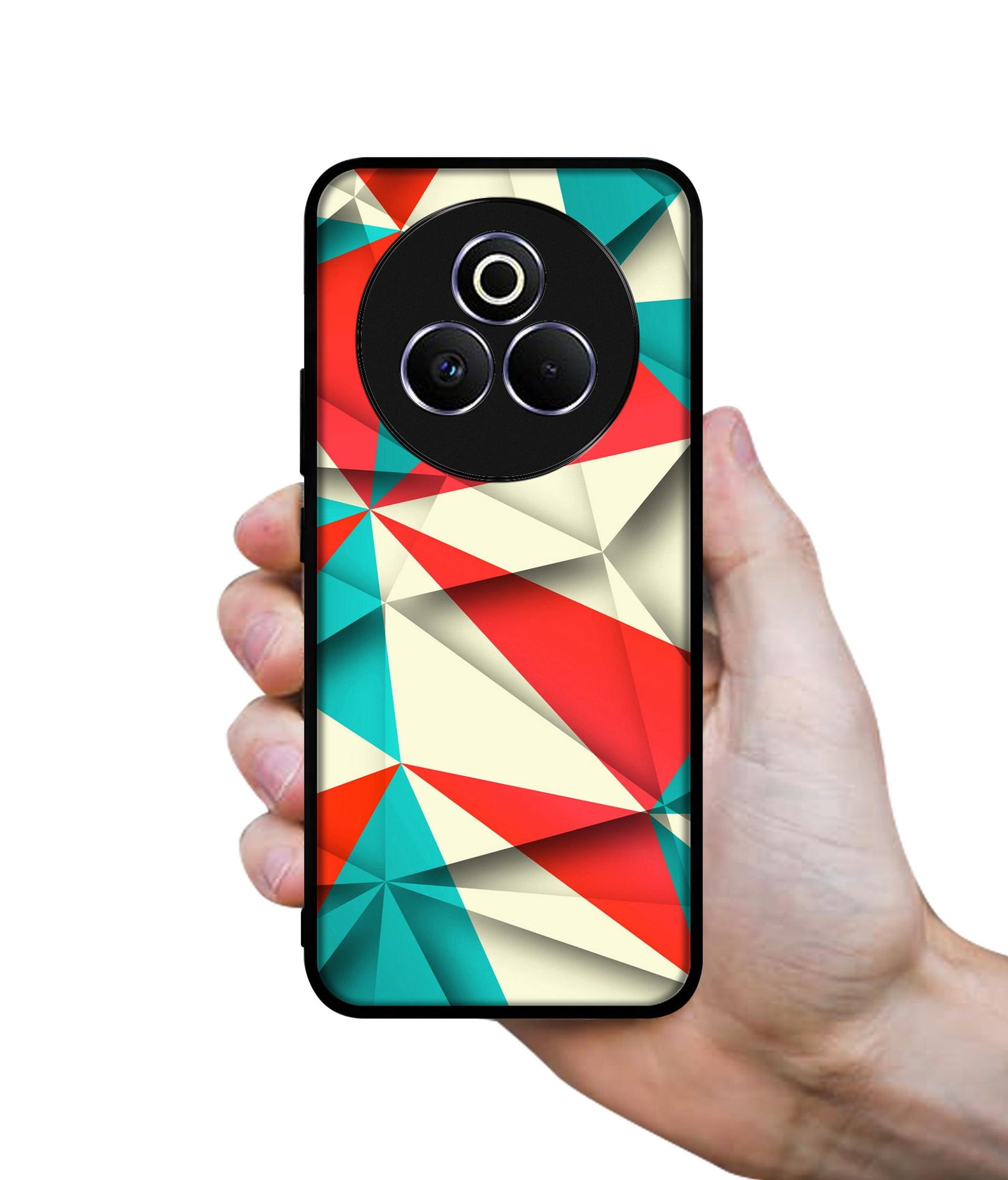 Red Blue White Pattern Designer 2D Printed Back Case Cover for Realme P3 Pro 5G