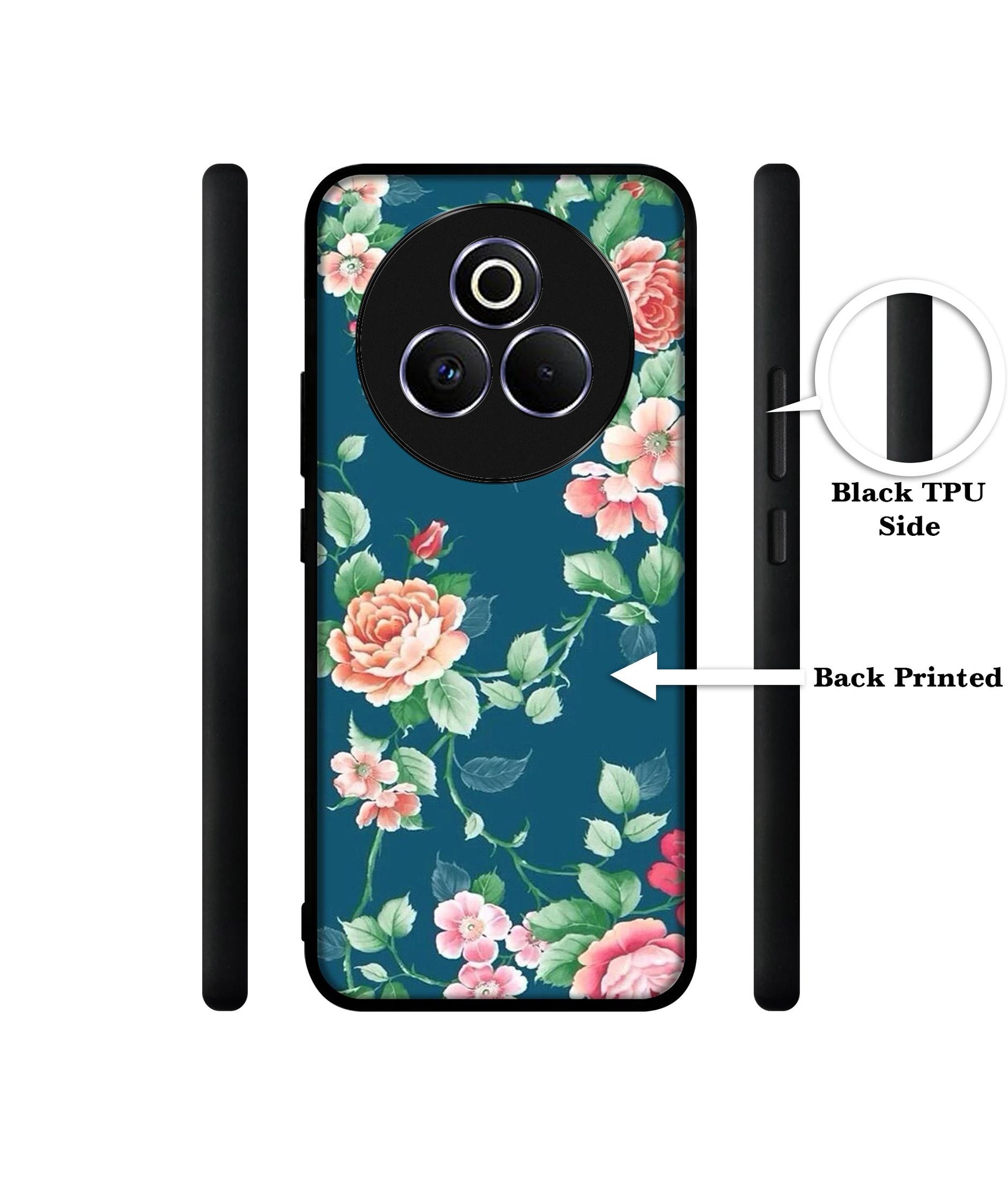 Vintage Floral Designer 2D Printed Back Case Cover for Realme P3 Pro 5G