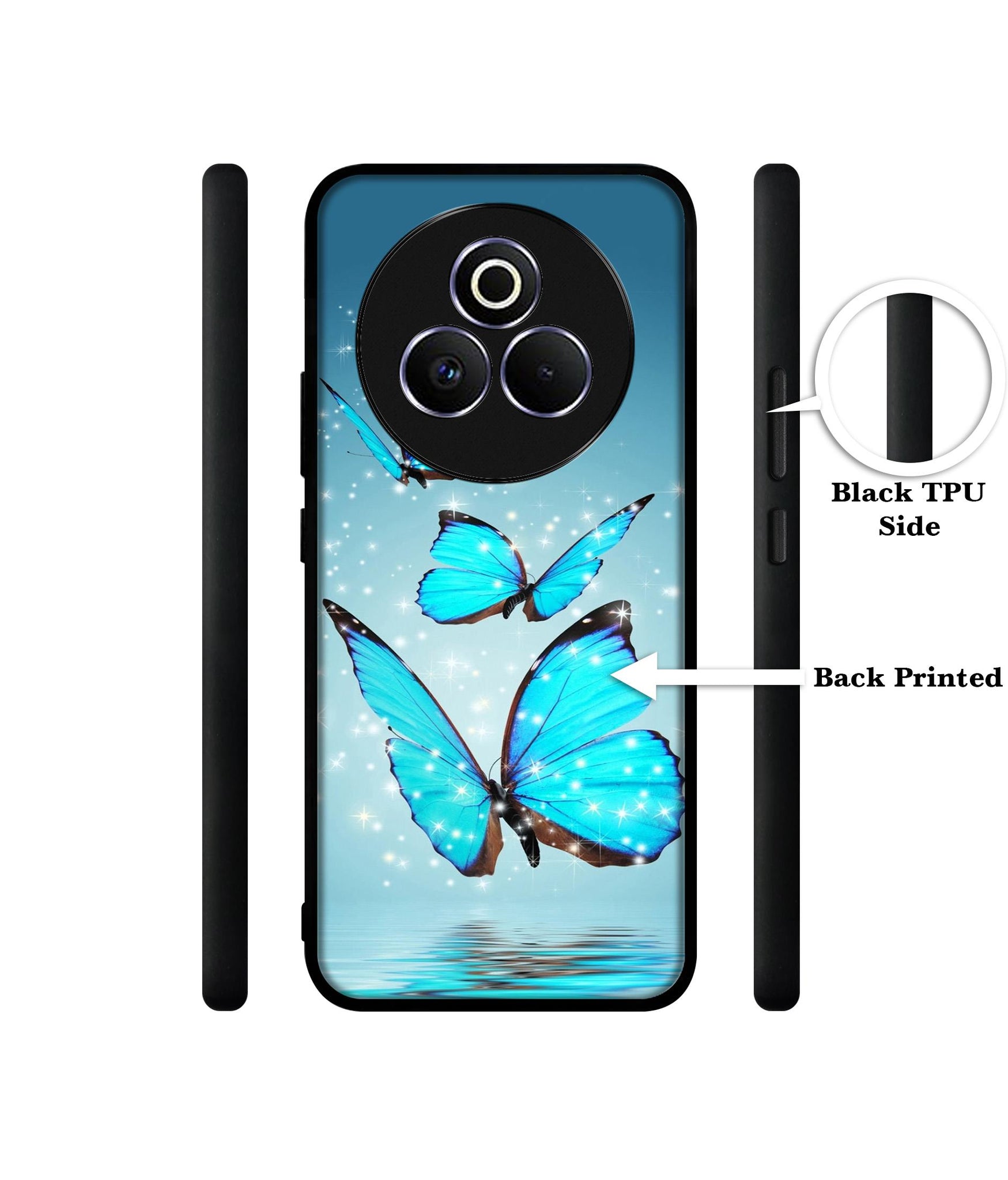 Flying Butterflies Designer 2D Printed Back Case Cover for Realme P3 Pro 5G