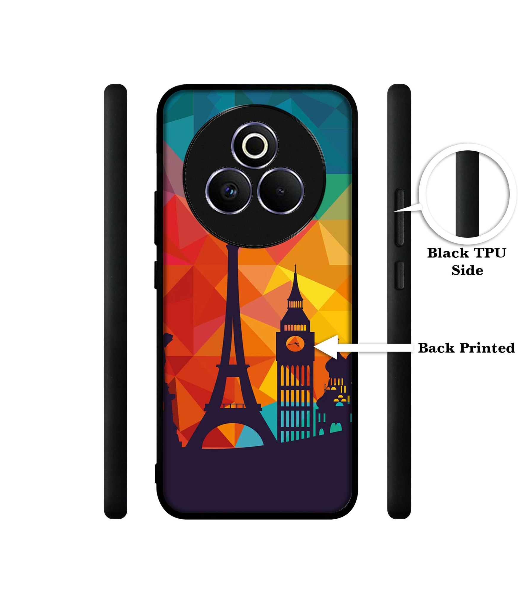 Colored Paris Designer 2D Printed Back Case Cover for Realme P3 Pro 5G