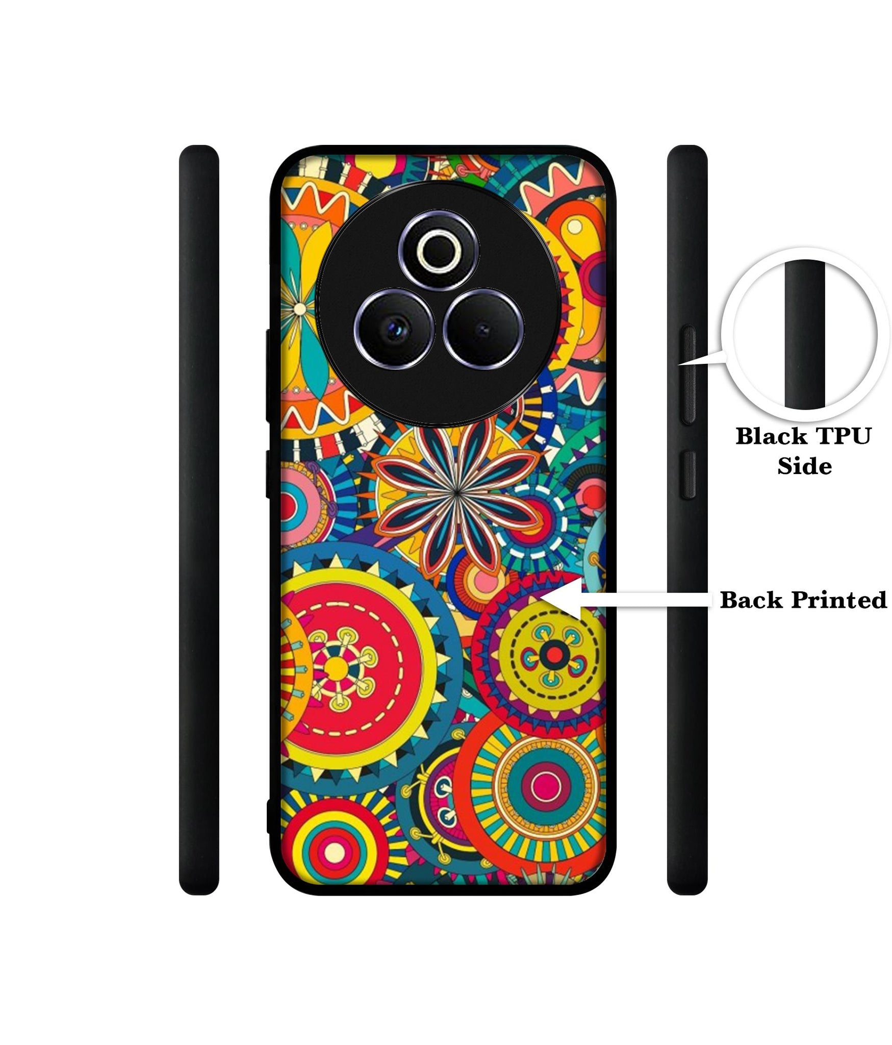 Ring Pattern Print Designer 2D Printed Back Case Cover for Realme P3 Pro 5G