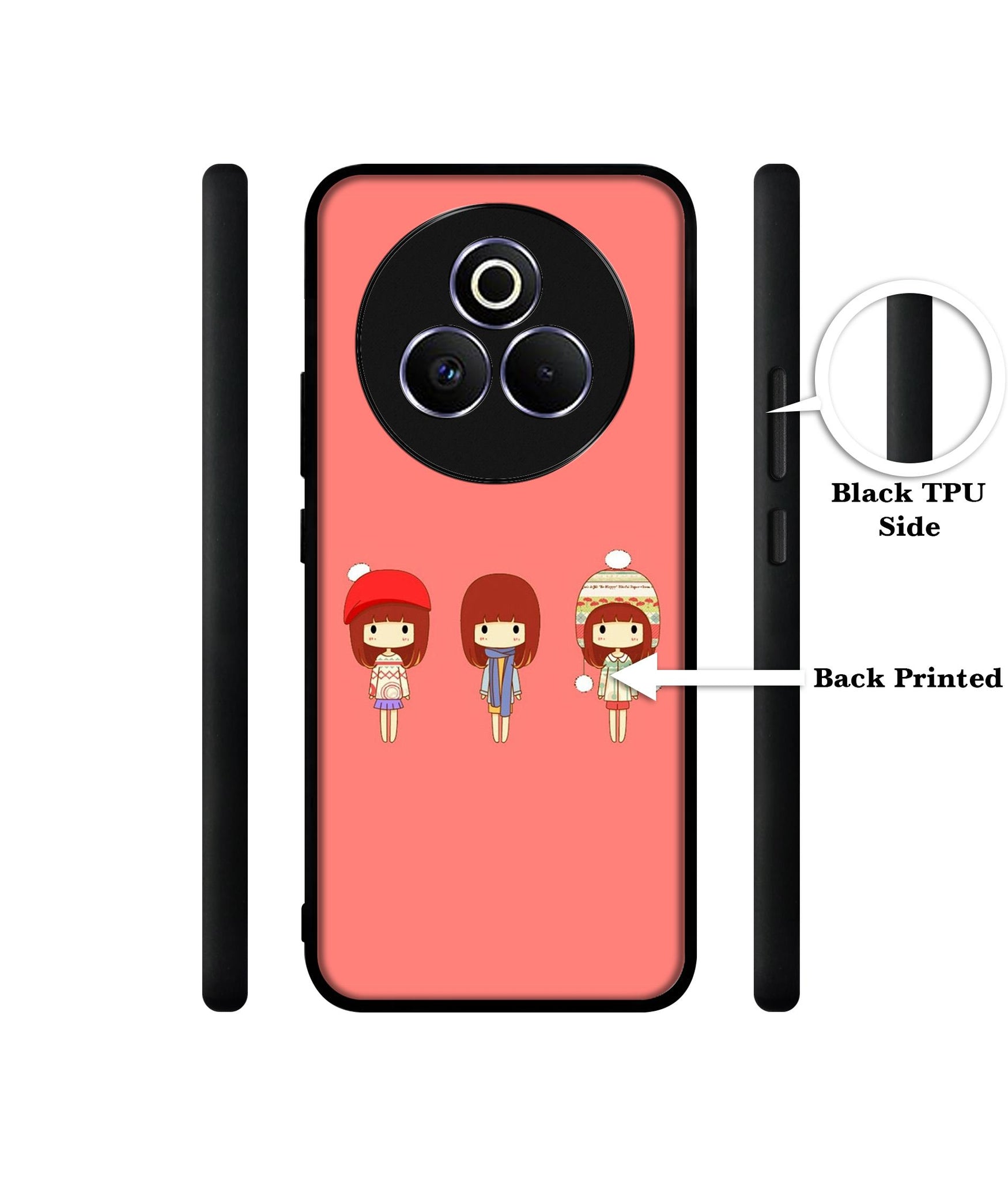 Cute Girls Designer 2D Printed Back Case Cover for Realme P3 Pro 5G