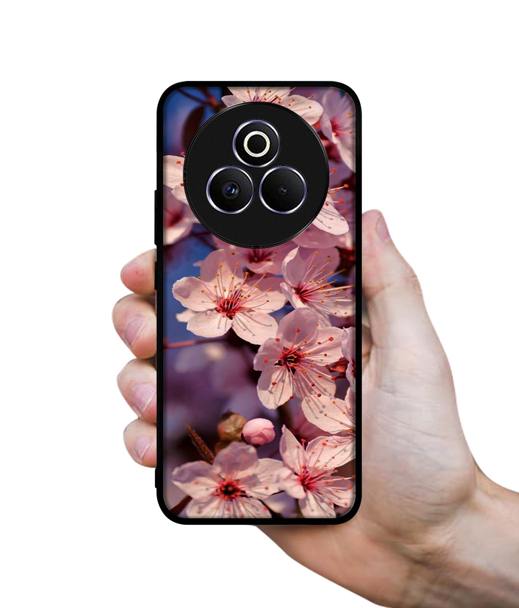 Pink Flowers Pattern Designer 2D Printed Back Case Cover for Realme P3 Pro 5G