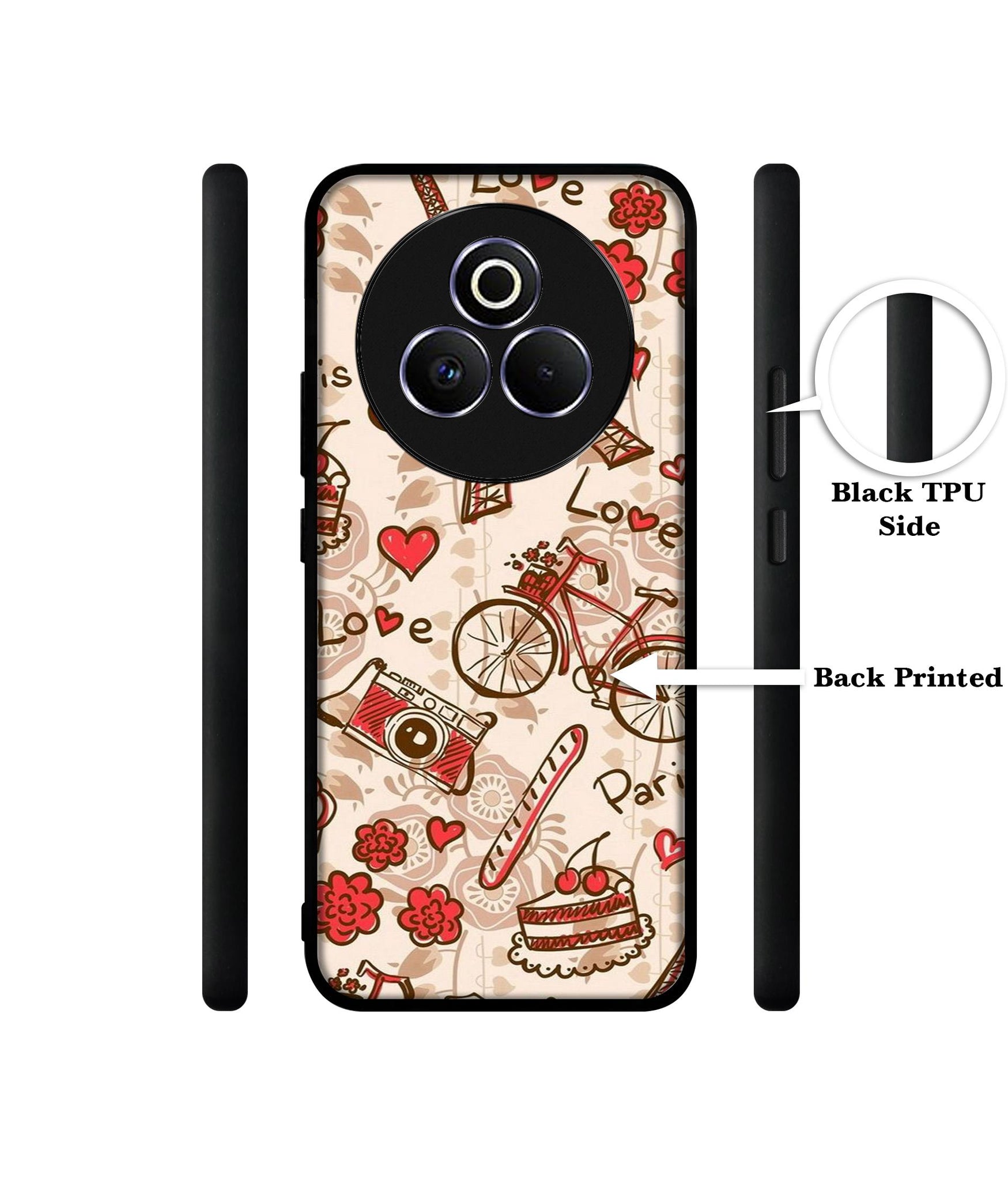 Vintage Paris Designer 2D Printed Back Case Cover for Realme P3 Pro 5G