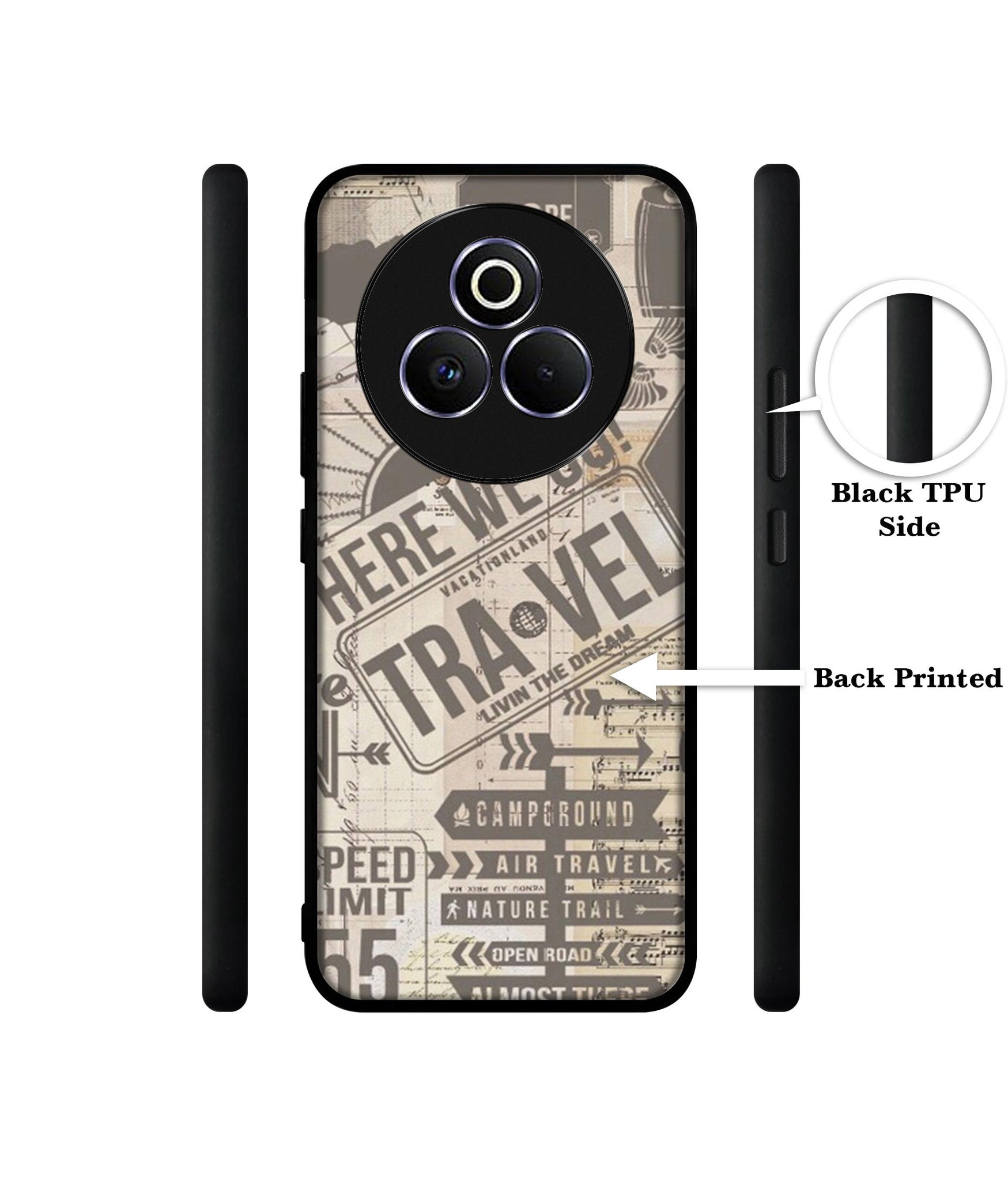 Travel Designer 2D Printed Back Case Cover for Realme P3 Pro 5G