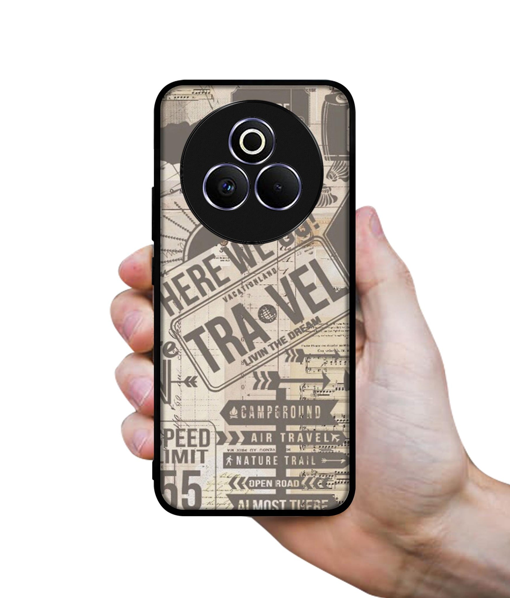 Travel Designer 2D Printed Back Case Cover for Realme P3 Pro 5G