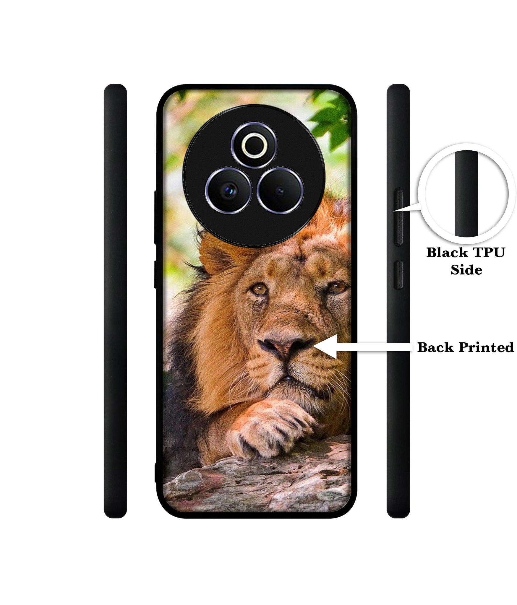 Tiger Pattern Print Designer 2D Printed Back Case Cover for Realme P3 Pro 5G