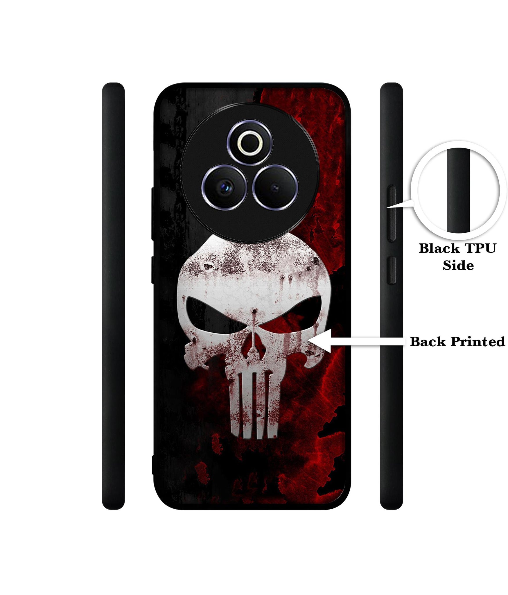 Punisher Skull Designer 2D Printed Back Case Cover for Realme P3 Pro 5G
