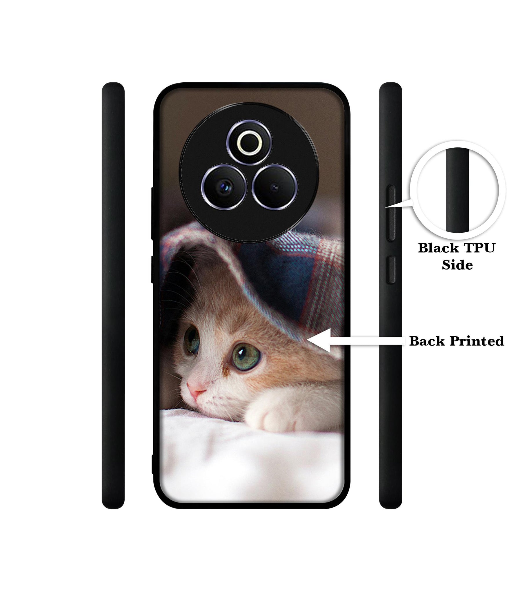 Sleepy Kitten Designer 2D Printed Back Case Cover for Realme P3 Pro 5G