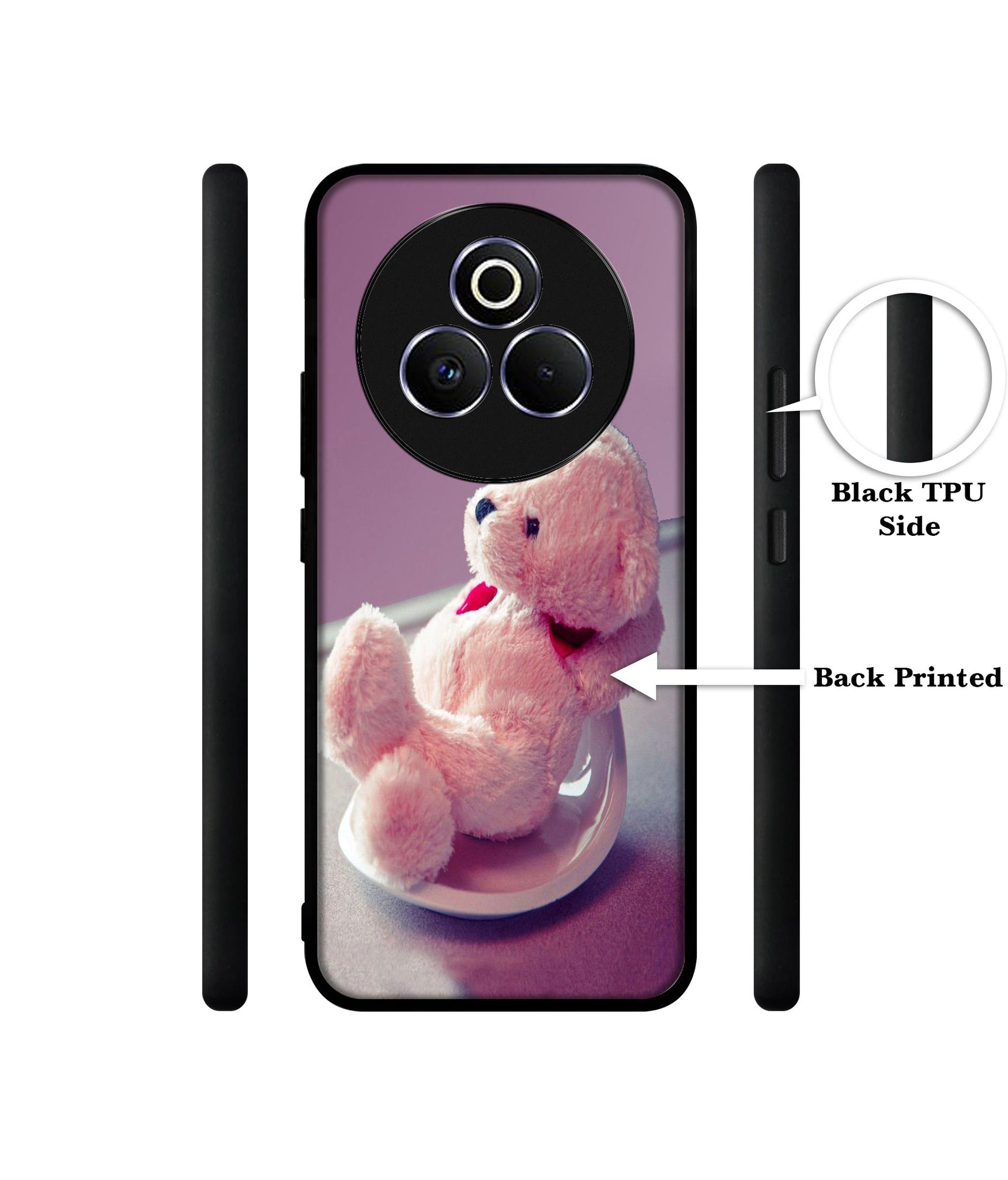 Cute Teddy Bear Designer 2D Printed Back Case Cover for Realme P3 Pro 5G
