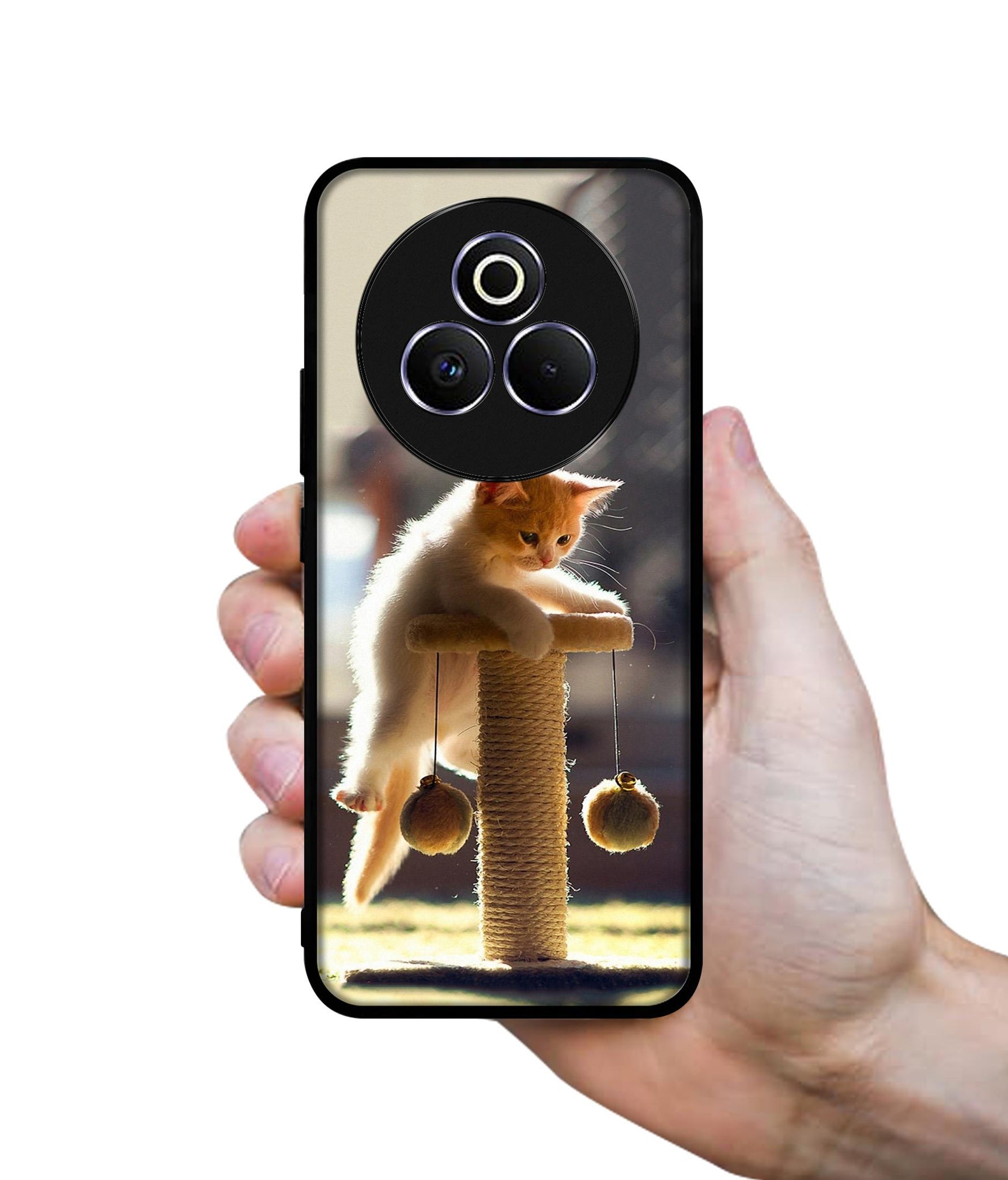 Cat Climbing Designer 2D Printed Back Case Cover for Realme P3 Pro 5G