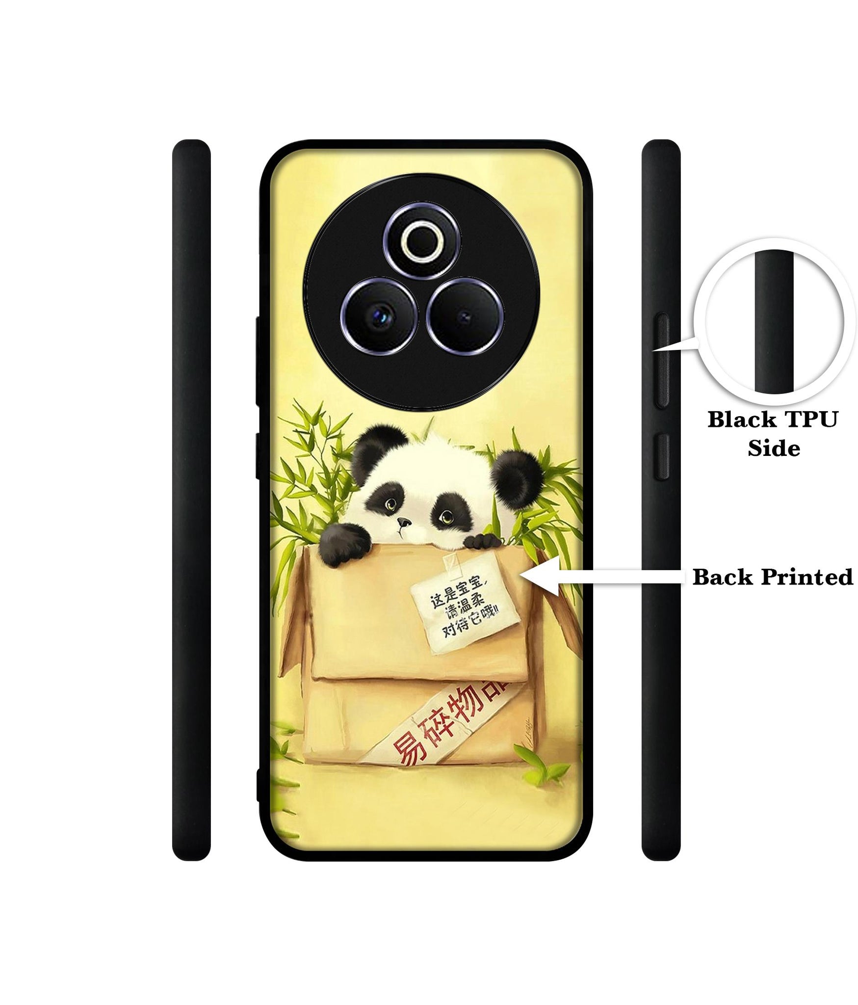 Panda In Box Designer 2D Printed Back Case Cover for Realme P3 Pro 5G