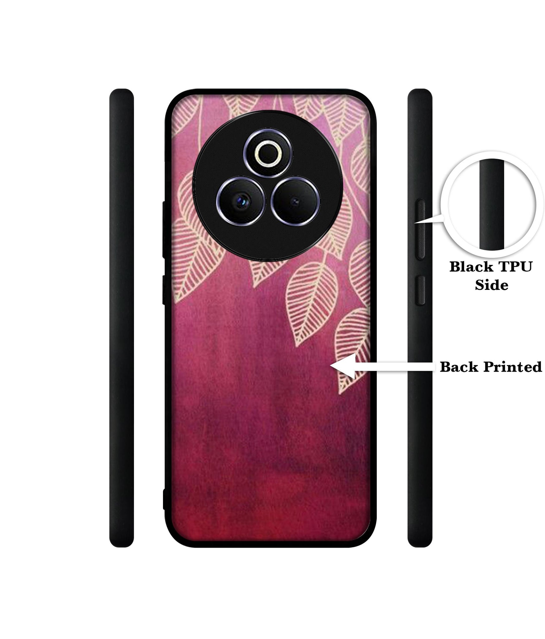 Leaf Pattern Designer 2D Printed Back Case Cover for Realme P3 Pro 5G