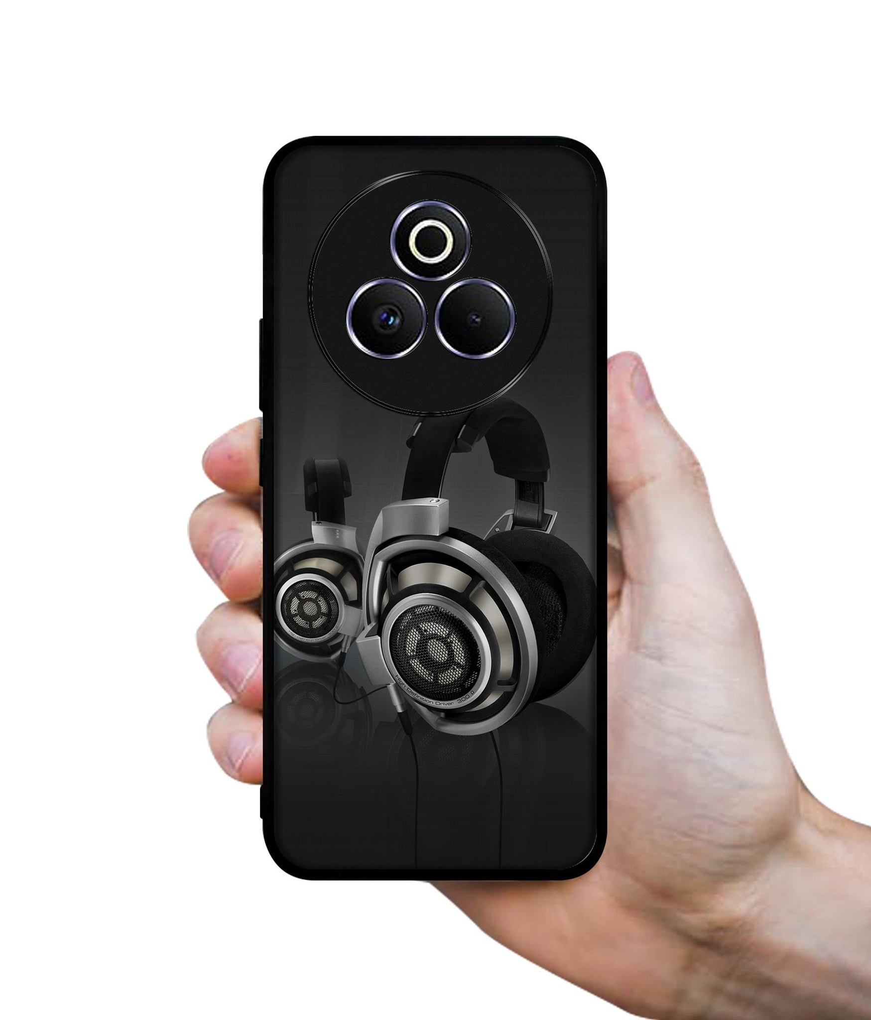 Head Phone Designer 2D Printed Back Case Cover for Realme P3 Pro 5G