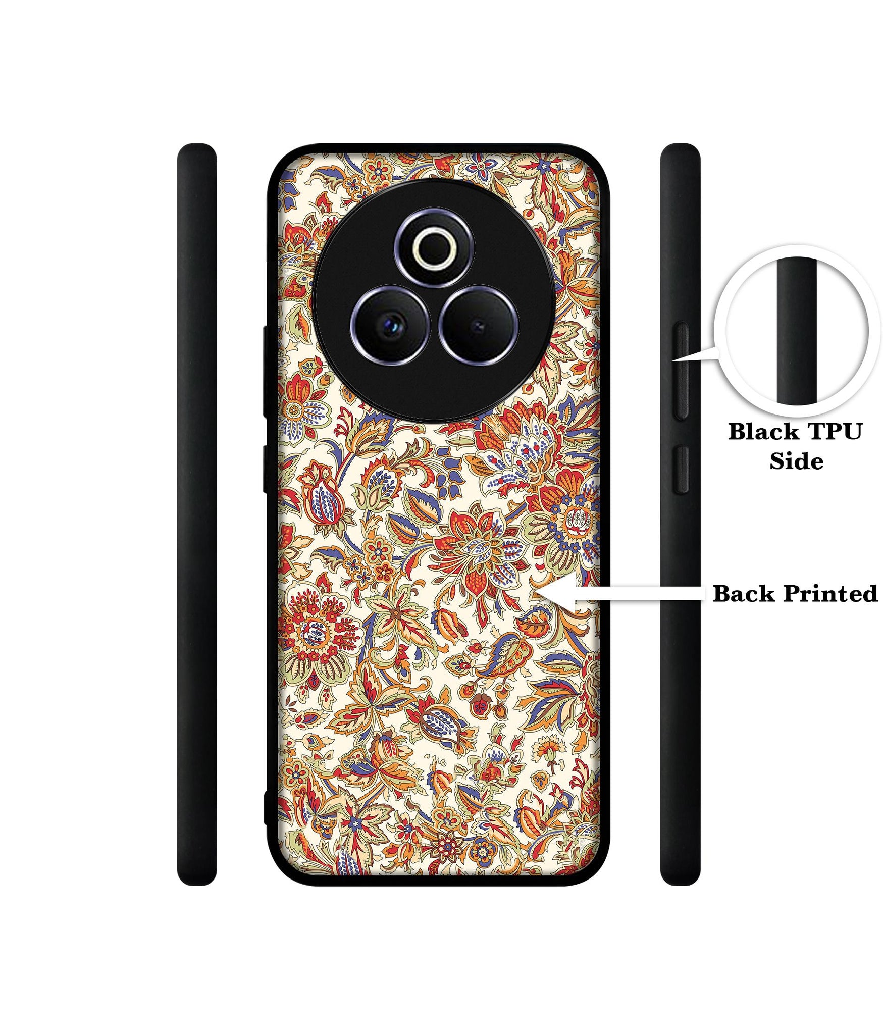 Floral Designer 2D Printed Back Case Cover for Realme P3 Pro 5G