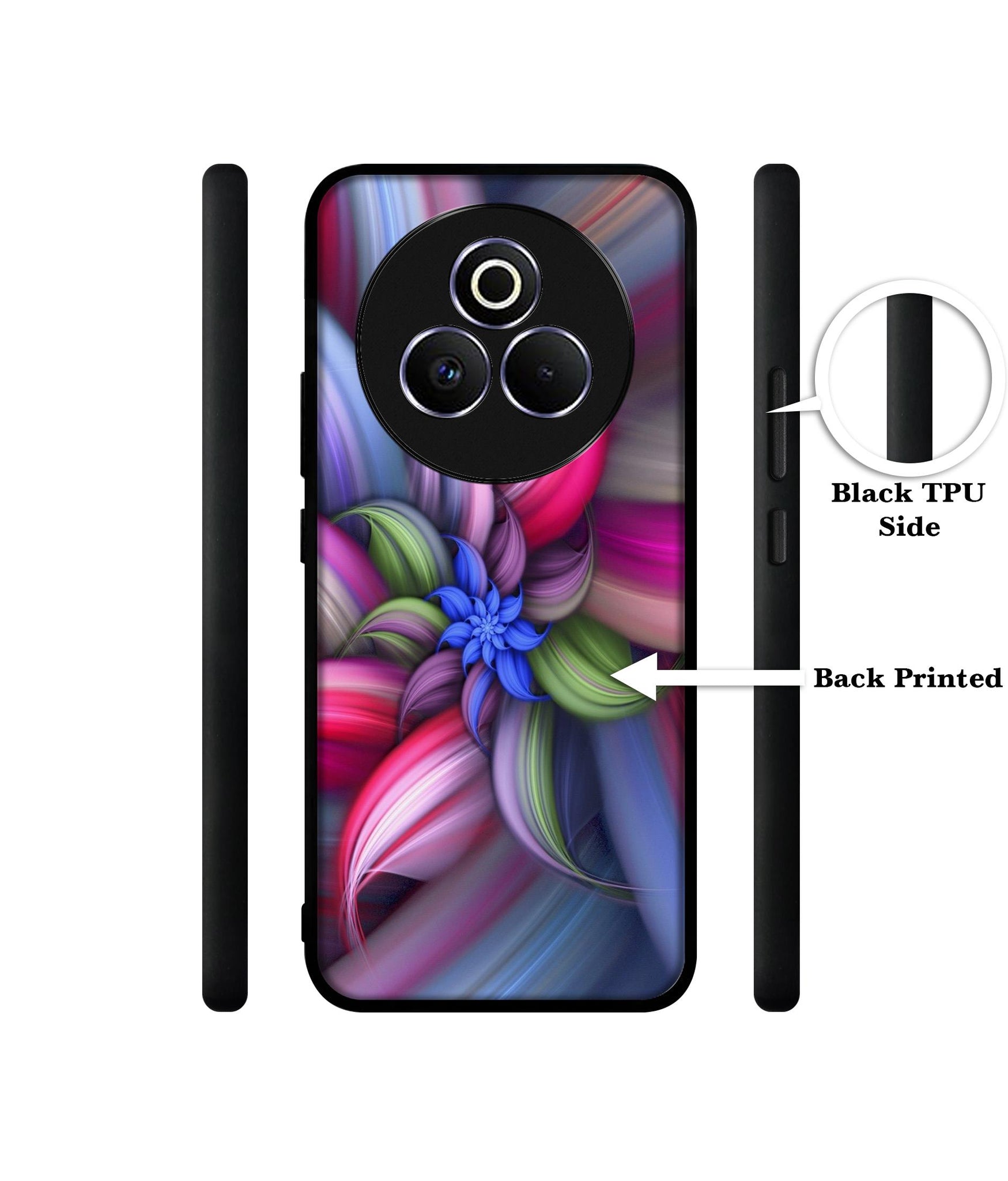 Colorful Flower Designer 2D Printed Back Case Cover for Realme P3 Pro 5G