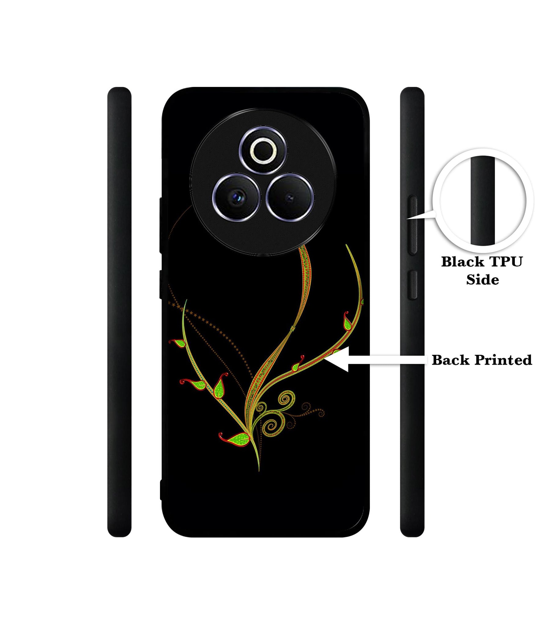 Yellow Pattern Designer 2D Printed Back Case Cover for Realme P3 Pro 5G