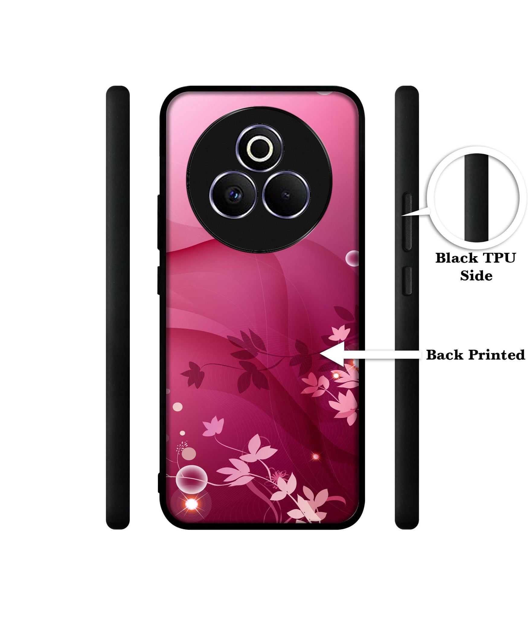 Pink Abstract Designer 2D Printed Back Case Cover for Realme P3 Pro 5G