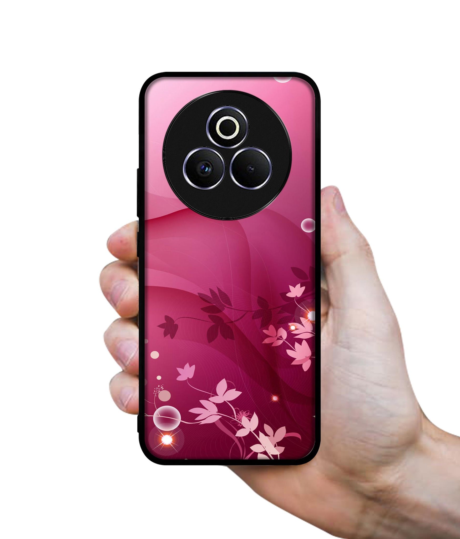 Pink Abstract Designer 2D Printed Back Case Cover for Realme P3 Pro 5G