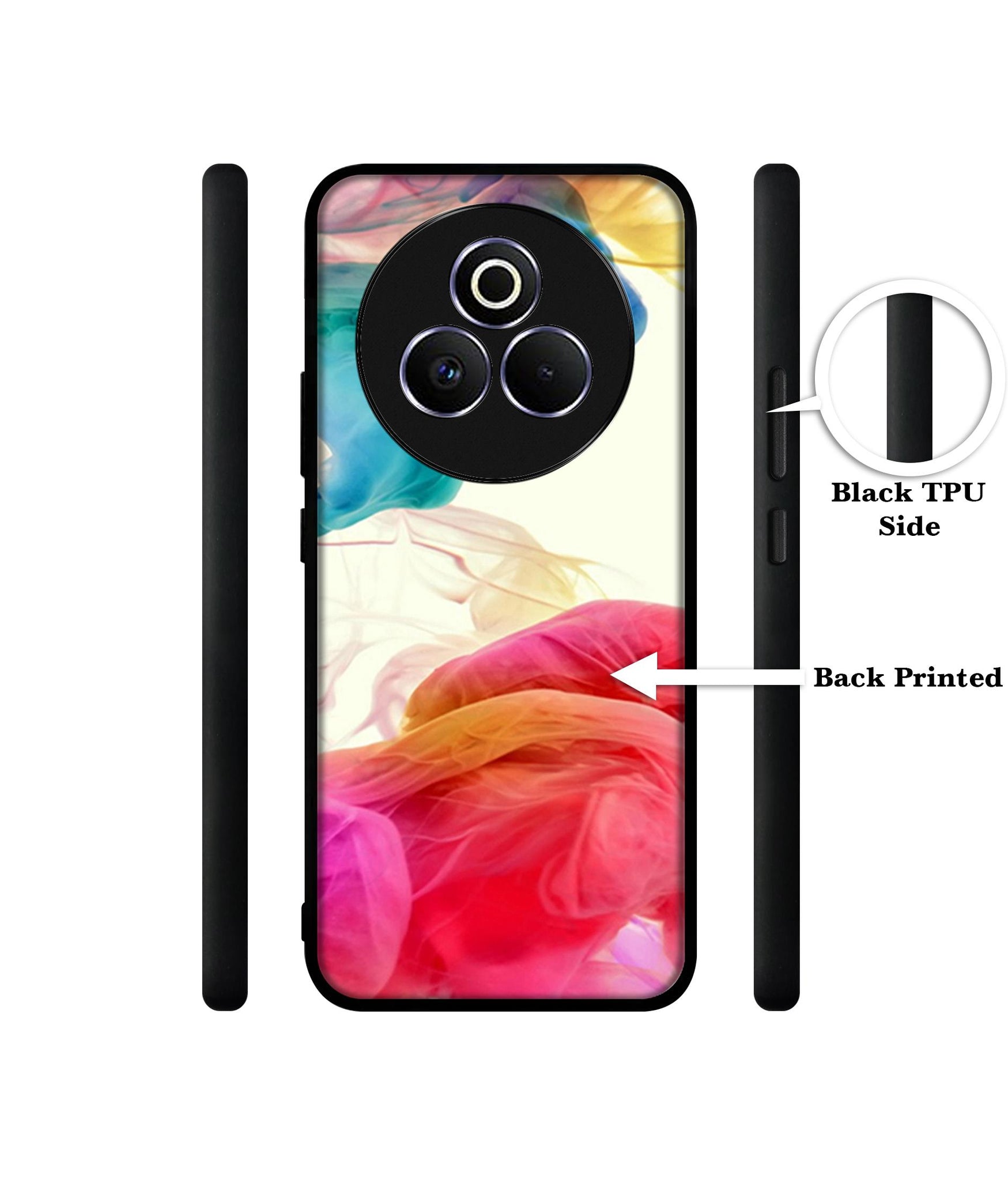 Colored Smoke Designer 2D Printed Back Case Cover for Realme P3 Pro 5G