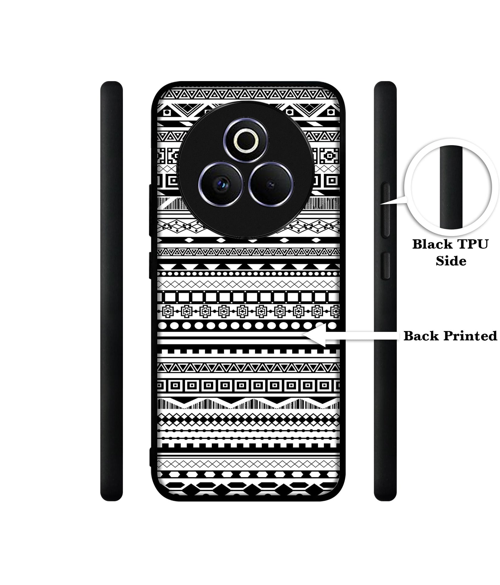 Black & White Patterns Designer 2D Printed Back Case Cover for Realme P3 Pro 5G