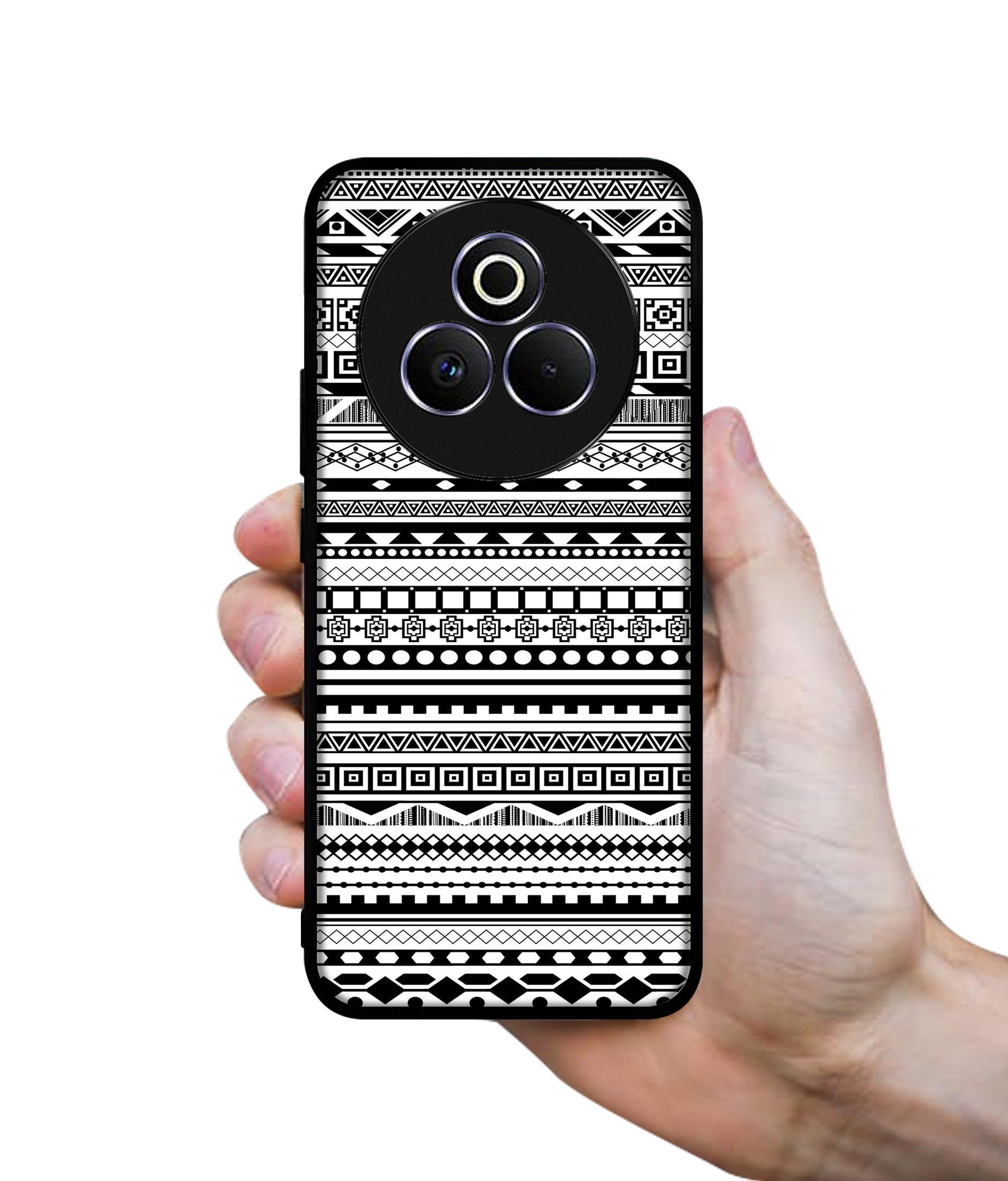 Black & White Patterns Designer 2D Printed Back Case Cover for Realme P3 Pro 5G