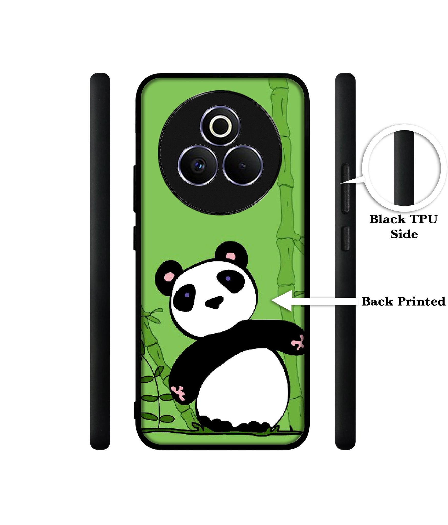 Panda with Bamboo Designer 2D Printed Back Case Cover for Realme P3 Pro 5G