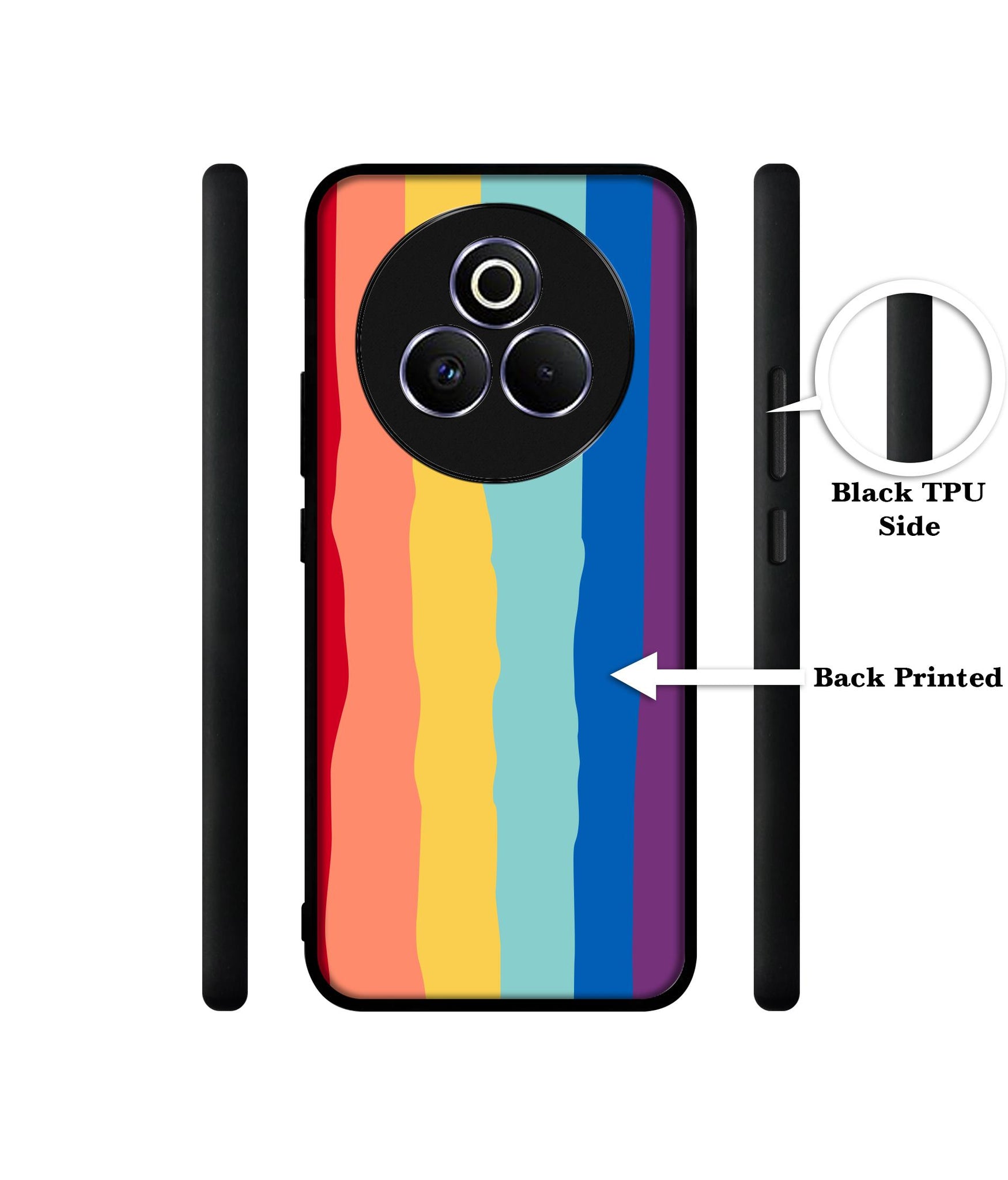 Rainbow Designer 2D Printed Back Case Cover for Realme P3 Pro 5G