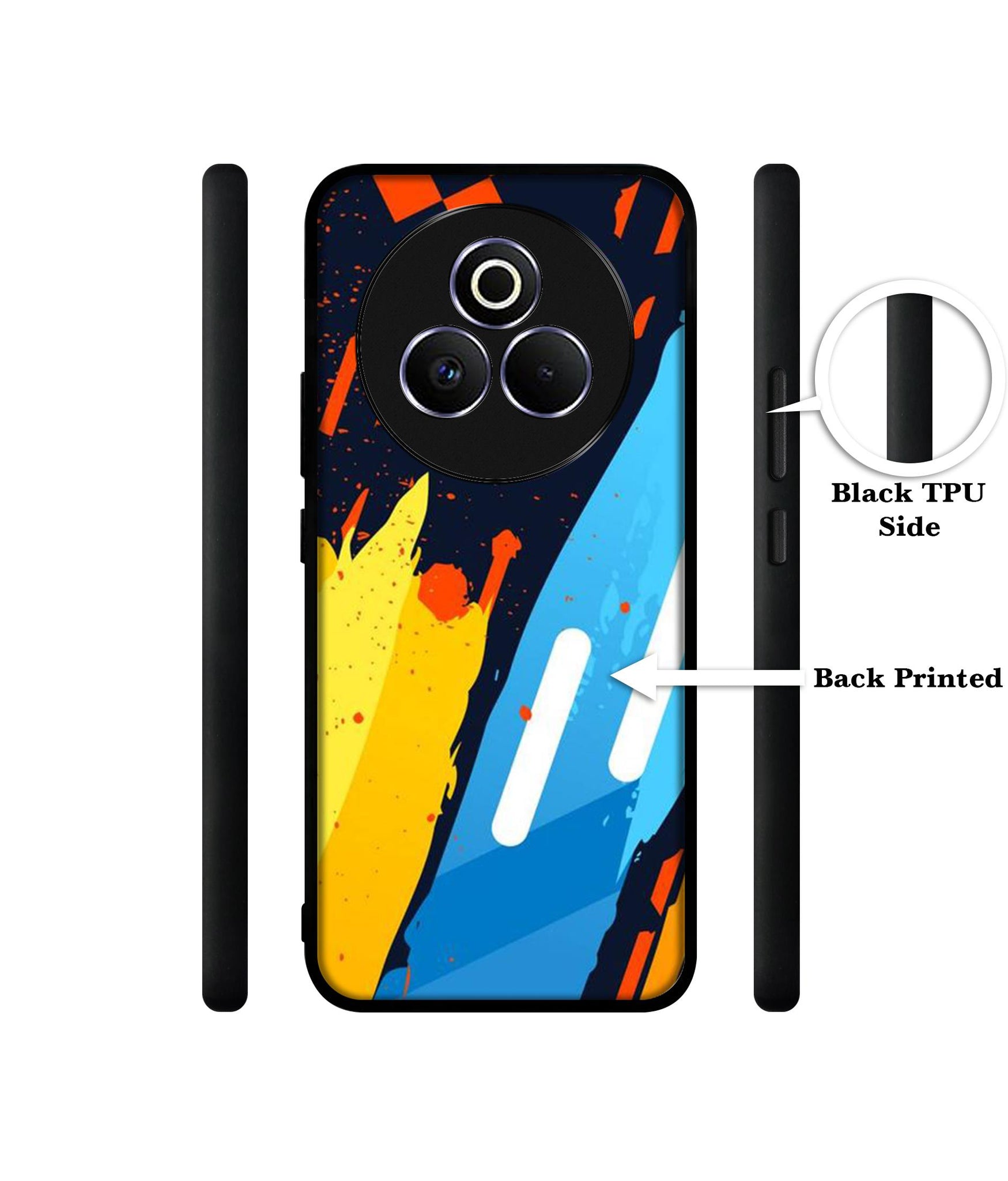 Abstract Stripes Geometric Figures Designer 2D Printed Back Case Cover for Realme P3 Pro 5G