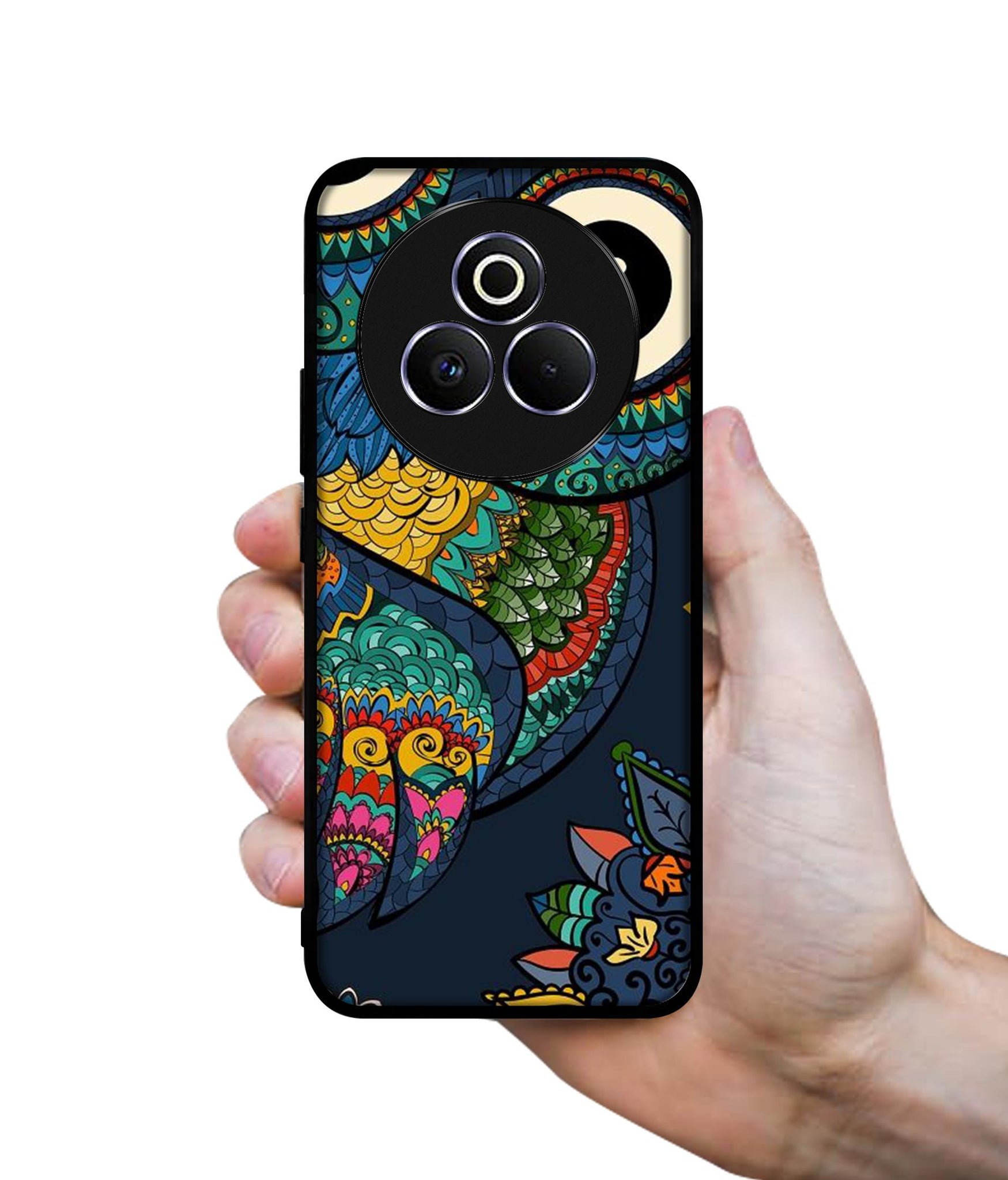 Owl Illustration Designer 2D Printed Back Case Cover for Realme P3 Pro 5G
