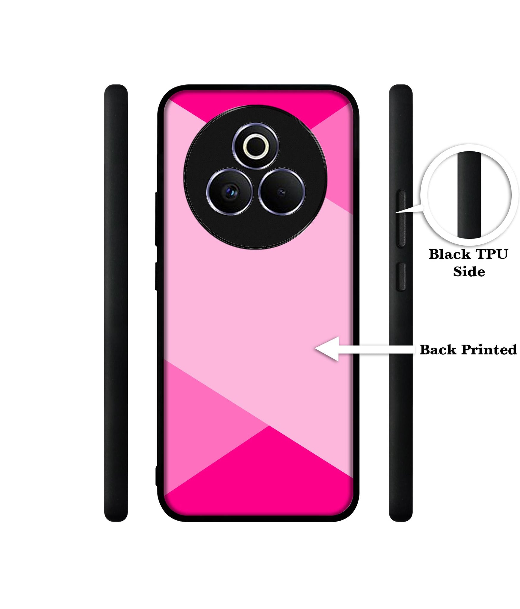 Pink Cross Vector Designer 2D Printed Back Case Cover for Realme P3 Pro 5G