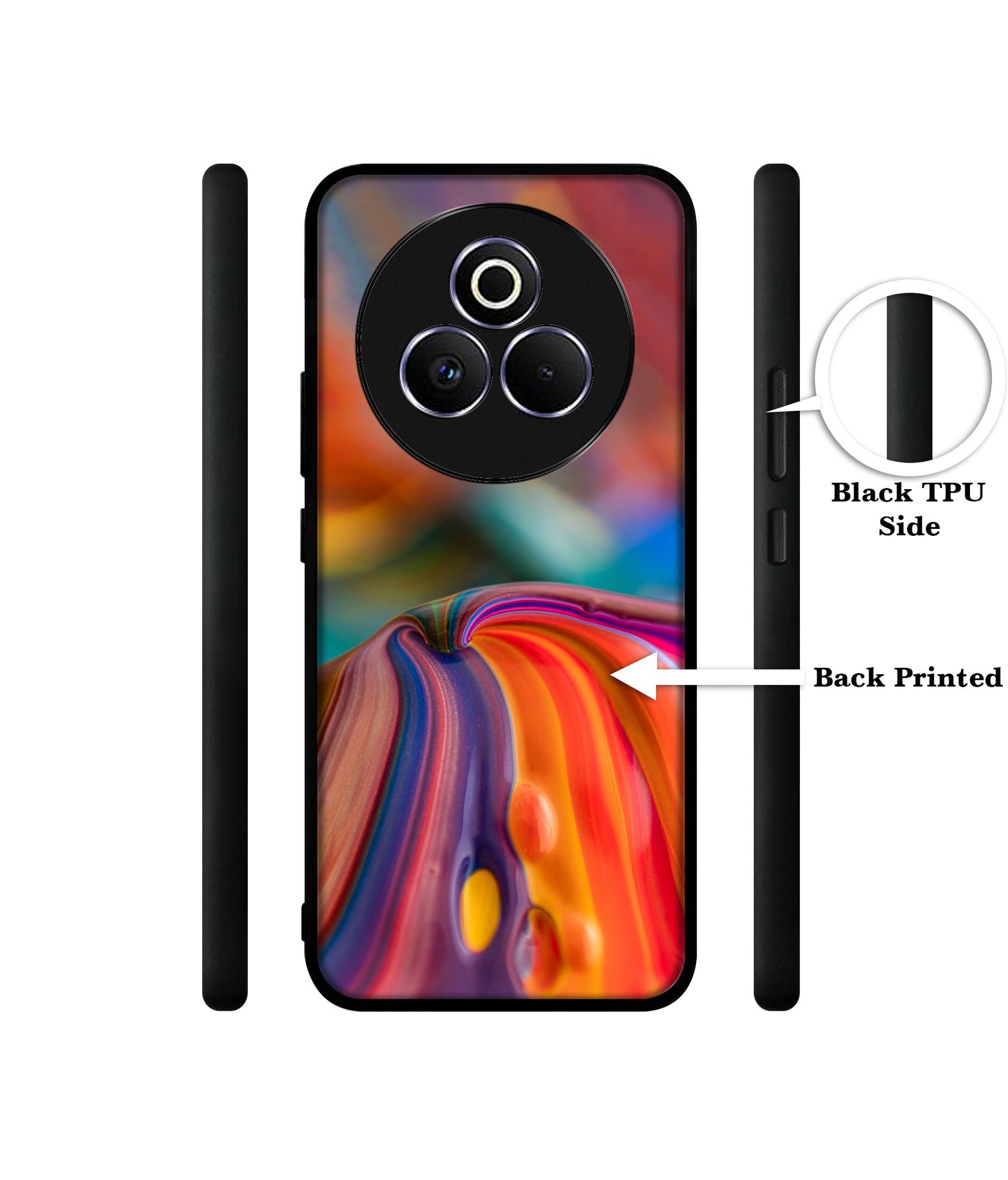 Rainbow Colors Designer 2D Printed Back Case Cover for Realme P3 Pro 5G