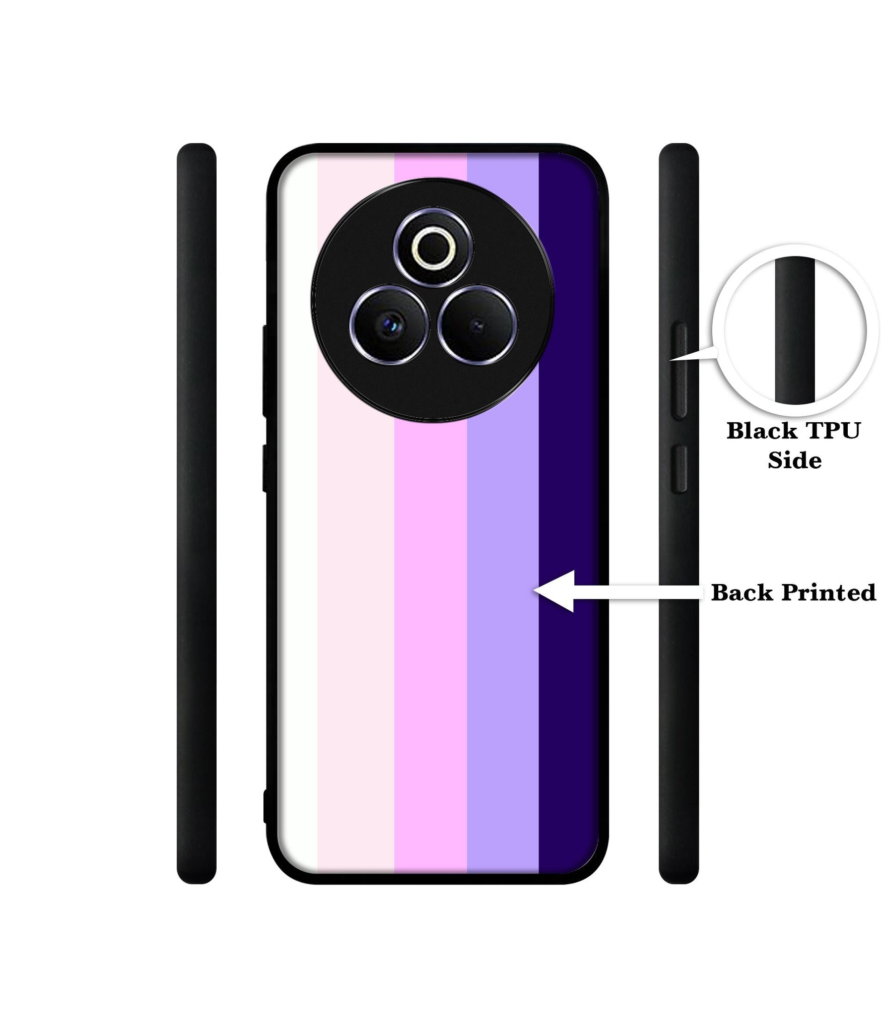 Pink and Purple Lines Designer 2D Printed Back Case Cover for Realme P3 Pro 5G
