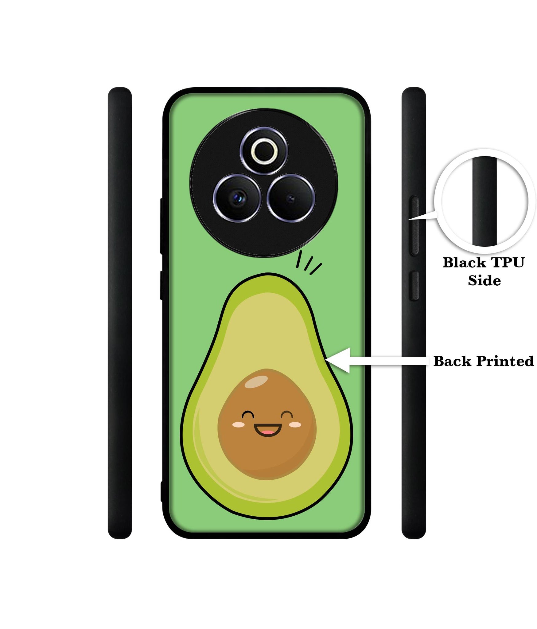 Avocados Designer 2D Printed Back Case Cover for Realme P3 Pro 5G