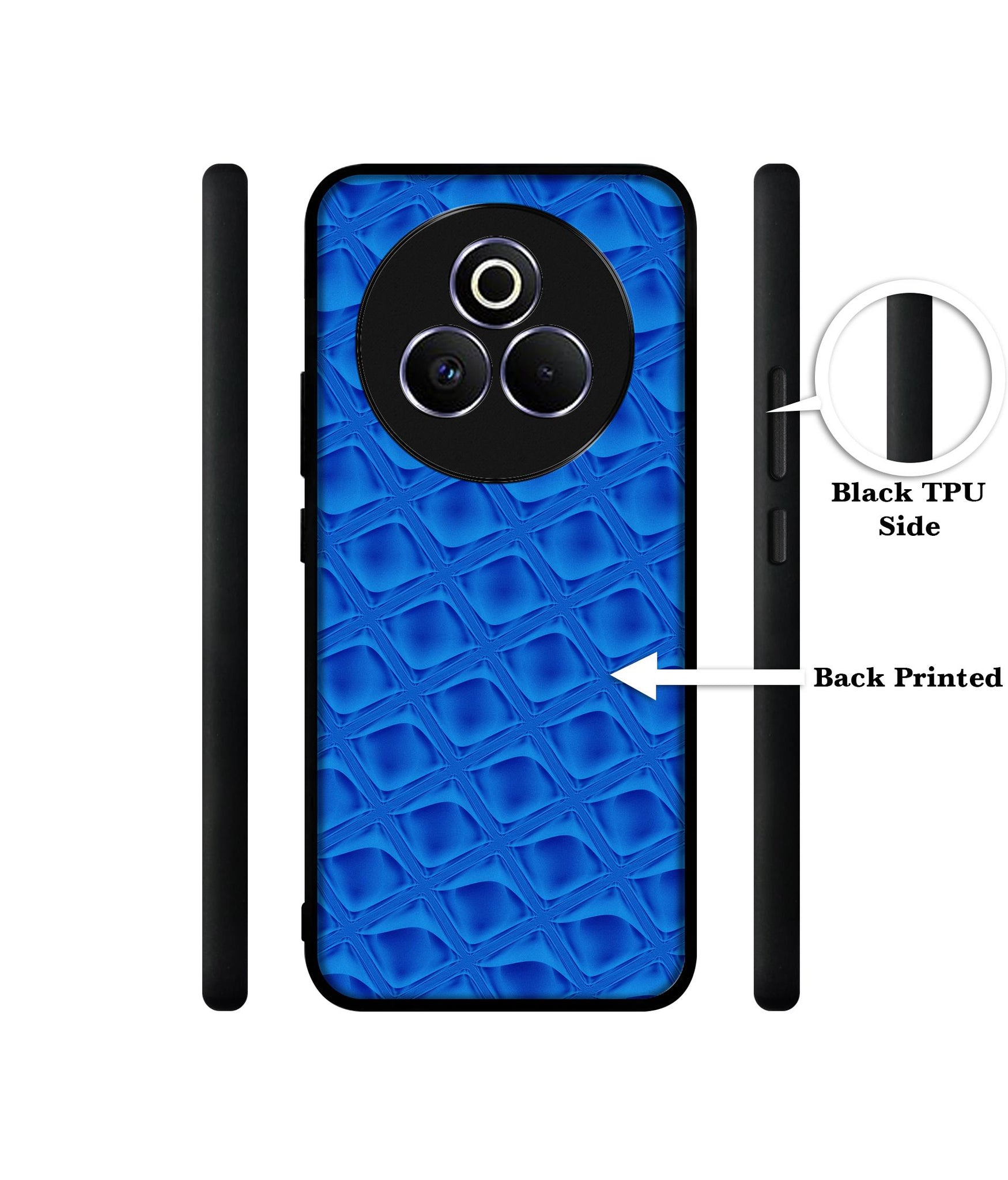 Blue Diamond Designer 2D Printed Back Case Cover for Realme P3 Pro 5G