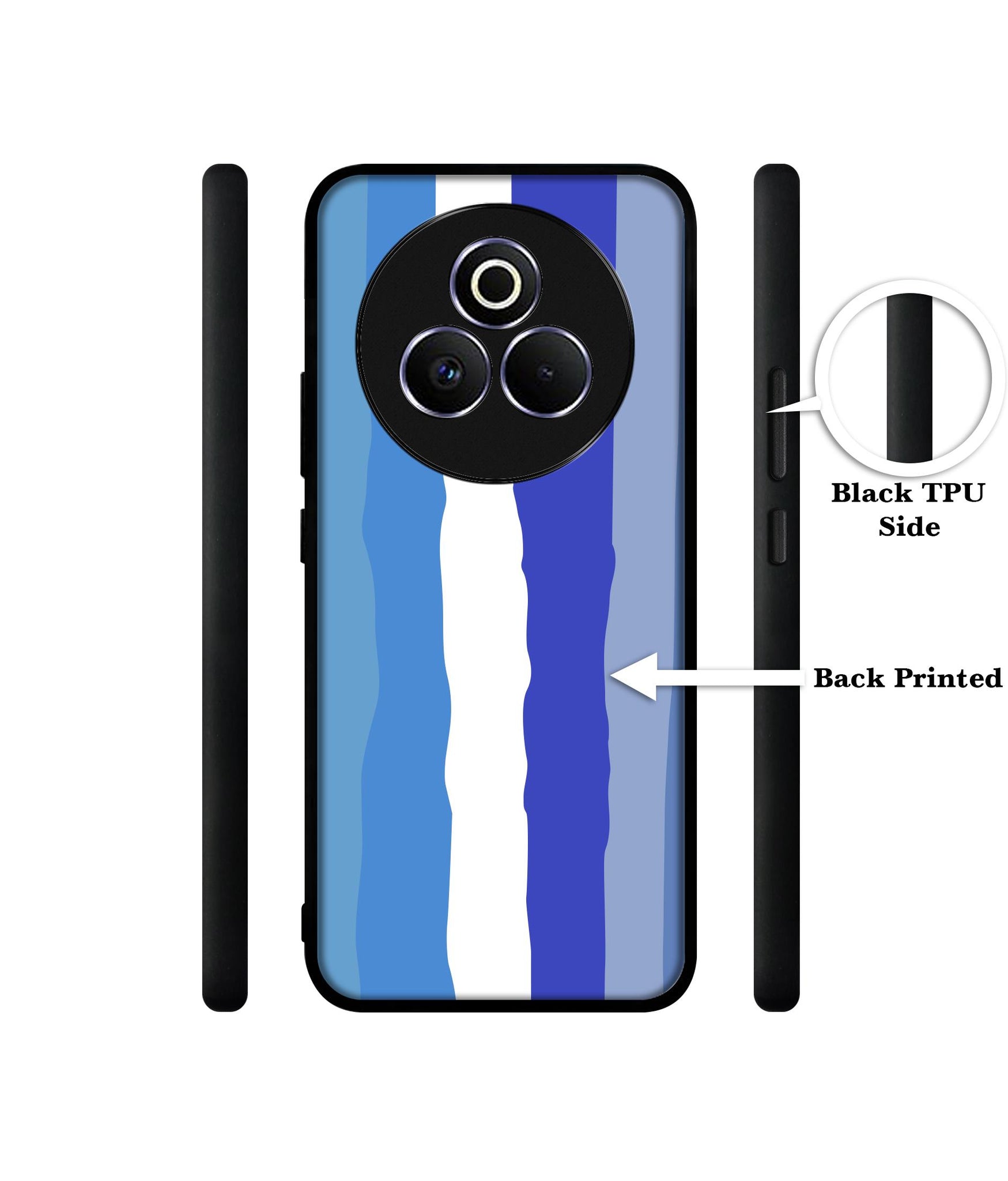 Blue Stripes Rainbow Designer 2D Printed Back Case Cover for Realme P3 Pro 5G