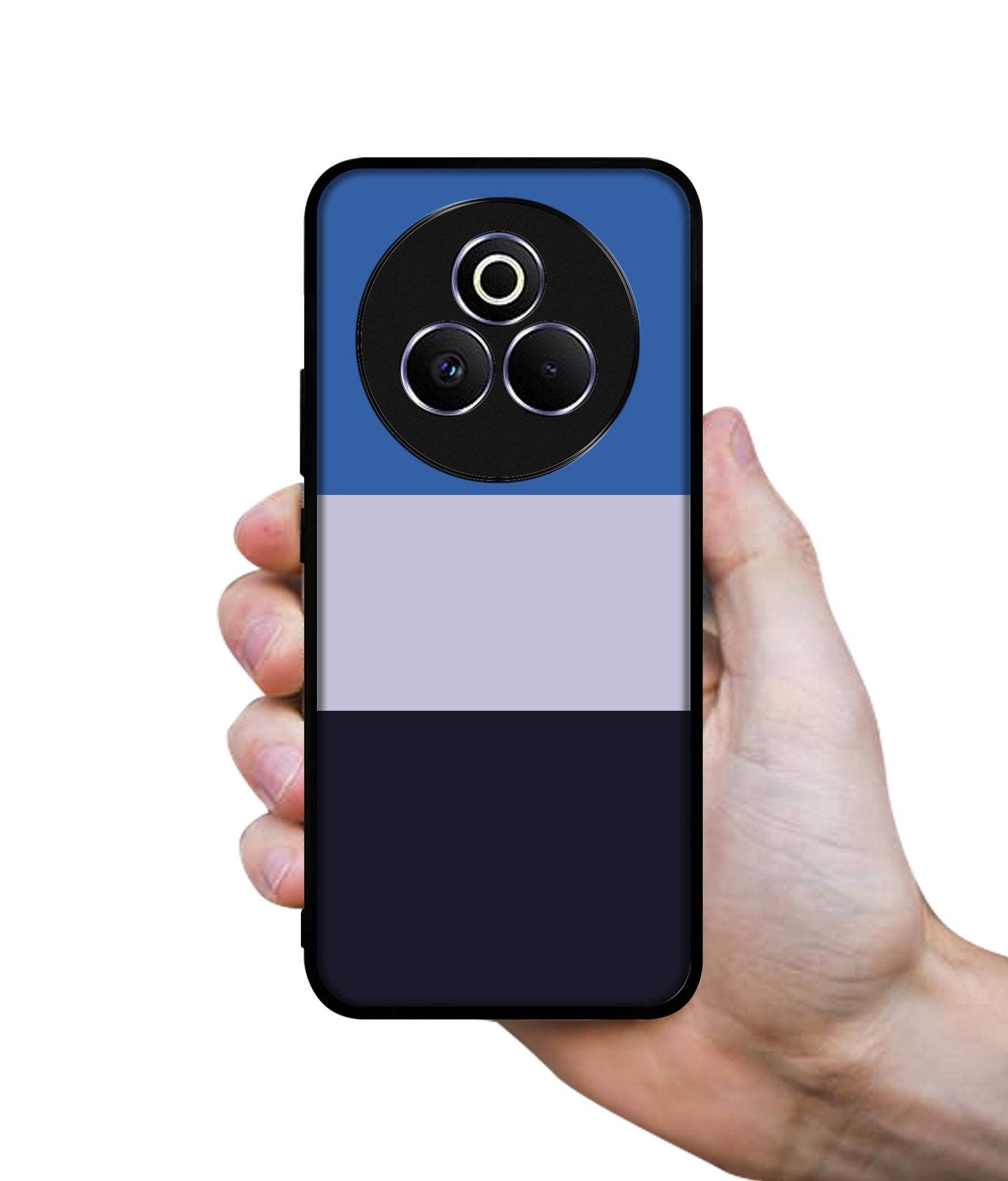Three Color Stripes Designer 2D Printed Back Case Cover for Realme P3 Pro 5G