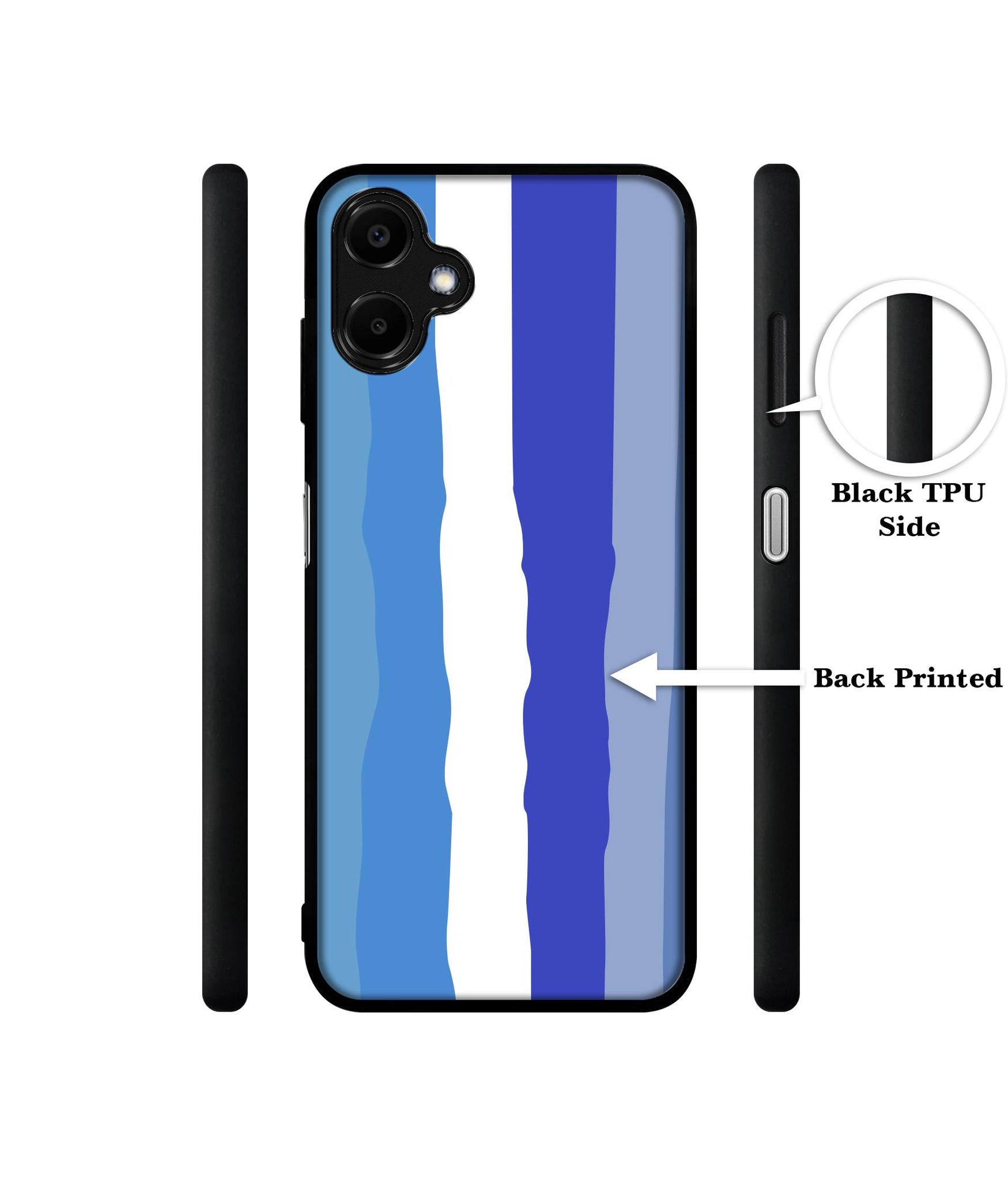 Blue Stripes Rainbow Designer 2D Printed Back Case Cover for Samsung Galaxy A06 4G / A06 5G