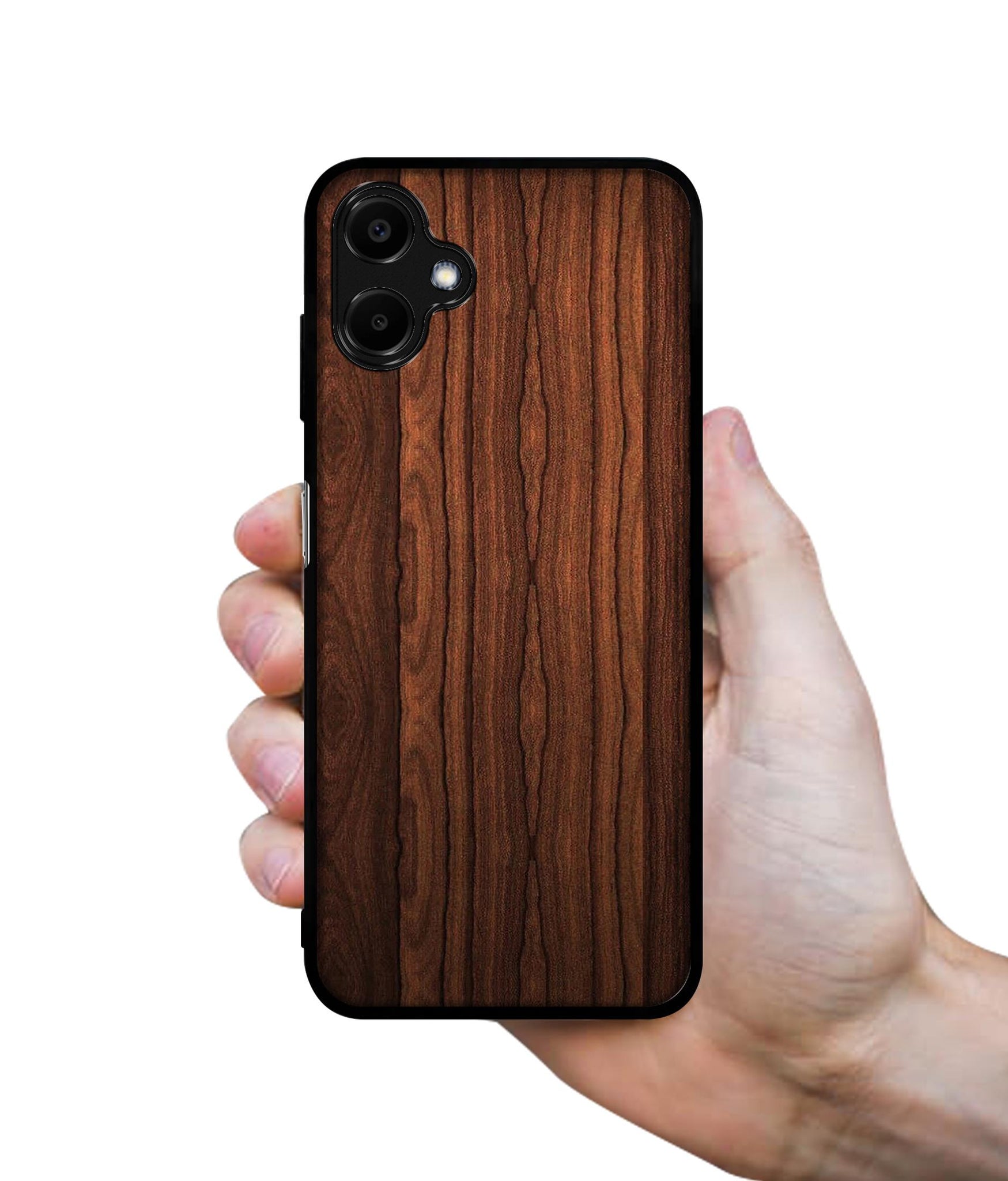 Brown Wooden Texture Designer 2D Printed Back Case Cover for Samsung Galaxy F06 5G / M06 5G