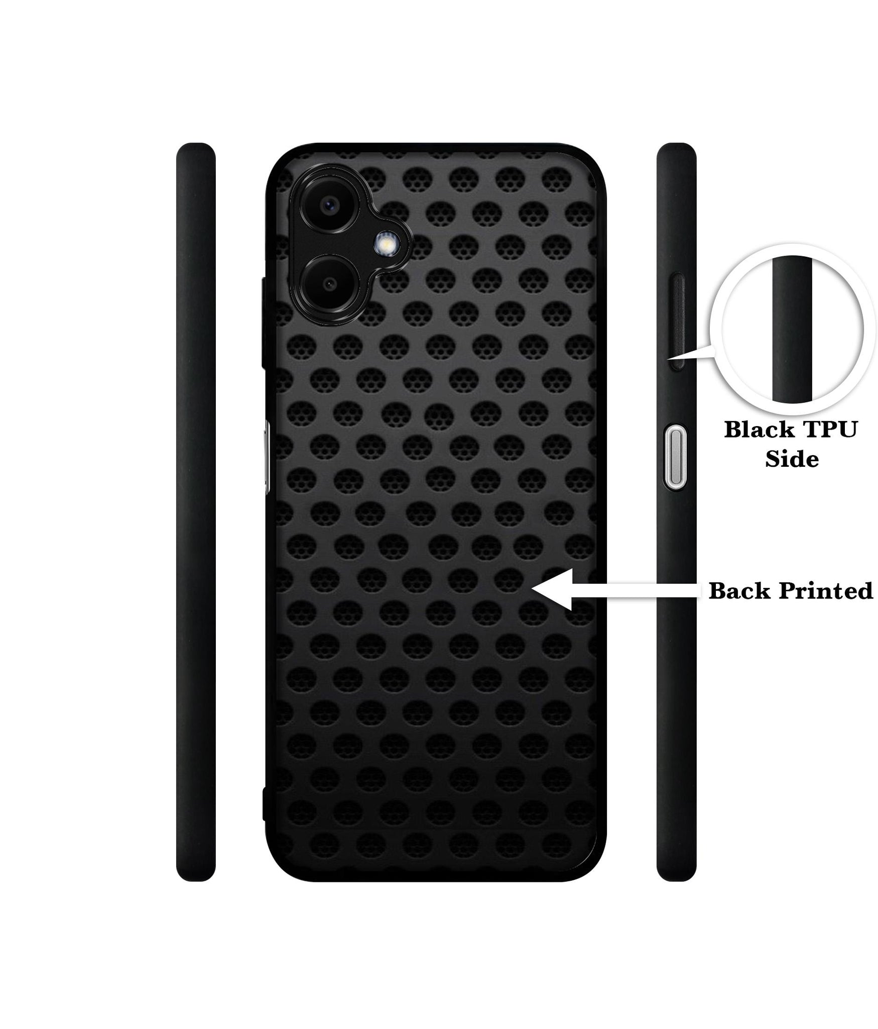 Black Circle Designer 2D Printed Back Case Cover for Samsung Galaxy F06 5G / M06 5G