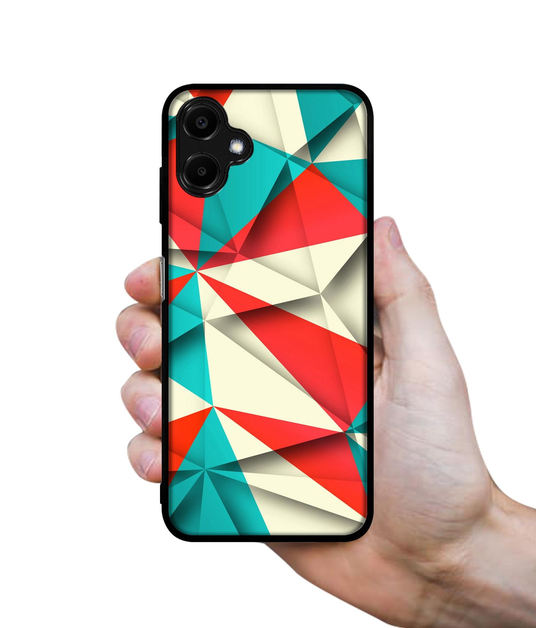 Red Blue White Pattern Designer 2D Printed Back Case Cover for Samsung Galaxy F06 5G / M06 5G