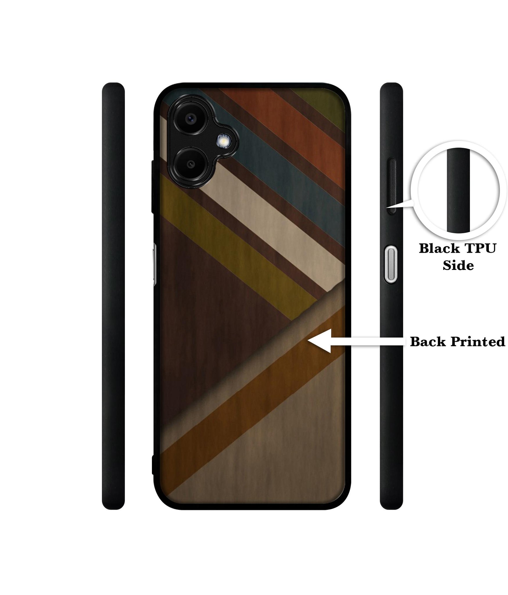 Colorful Wooden Pattern Designer 2D Printed Back Case Cover for Samsung Galaxy F06 5G / M06 5G