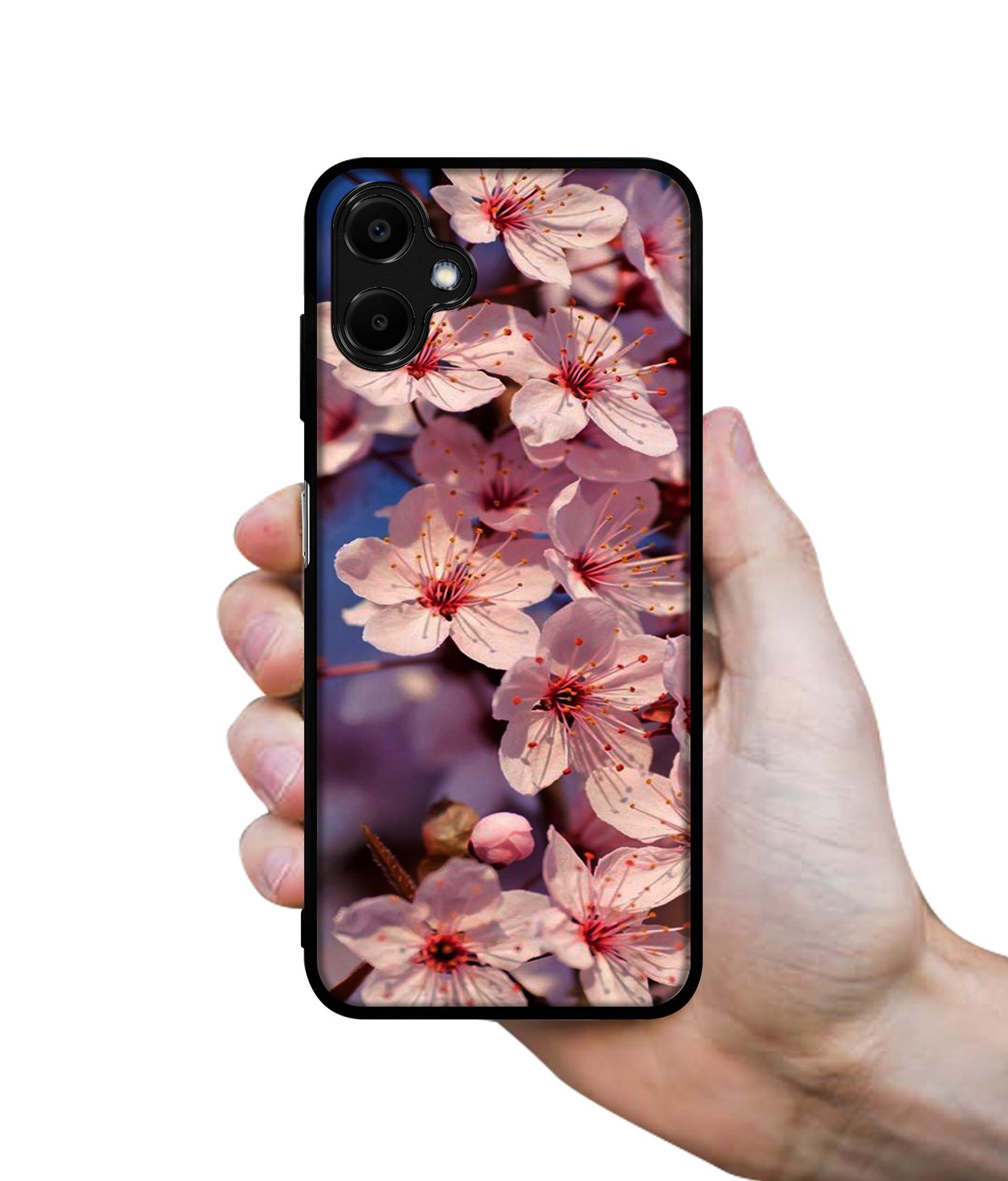 Pink Flowers Pattern Designer 2D Printed Back Case Cover for Samsung Galaxy F06 5G / M06 5G