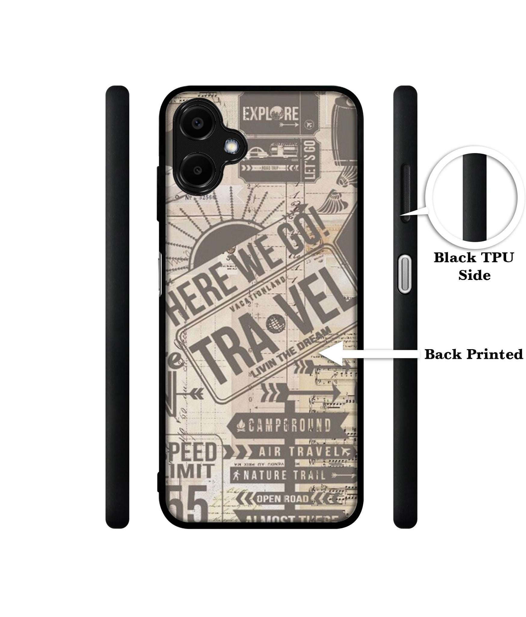 Travel Designer 2D Printed Back Case Cover for Samsung Galaxy F06 5G / M06 5G
