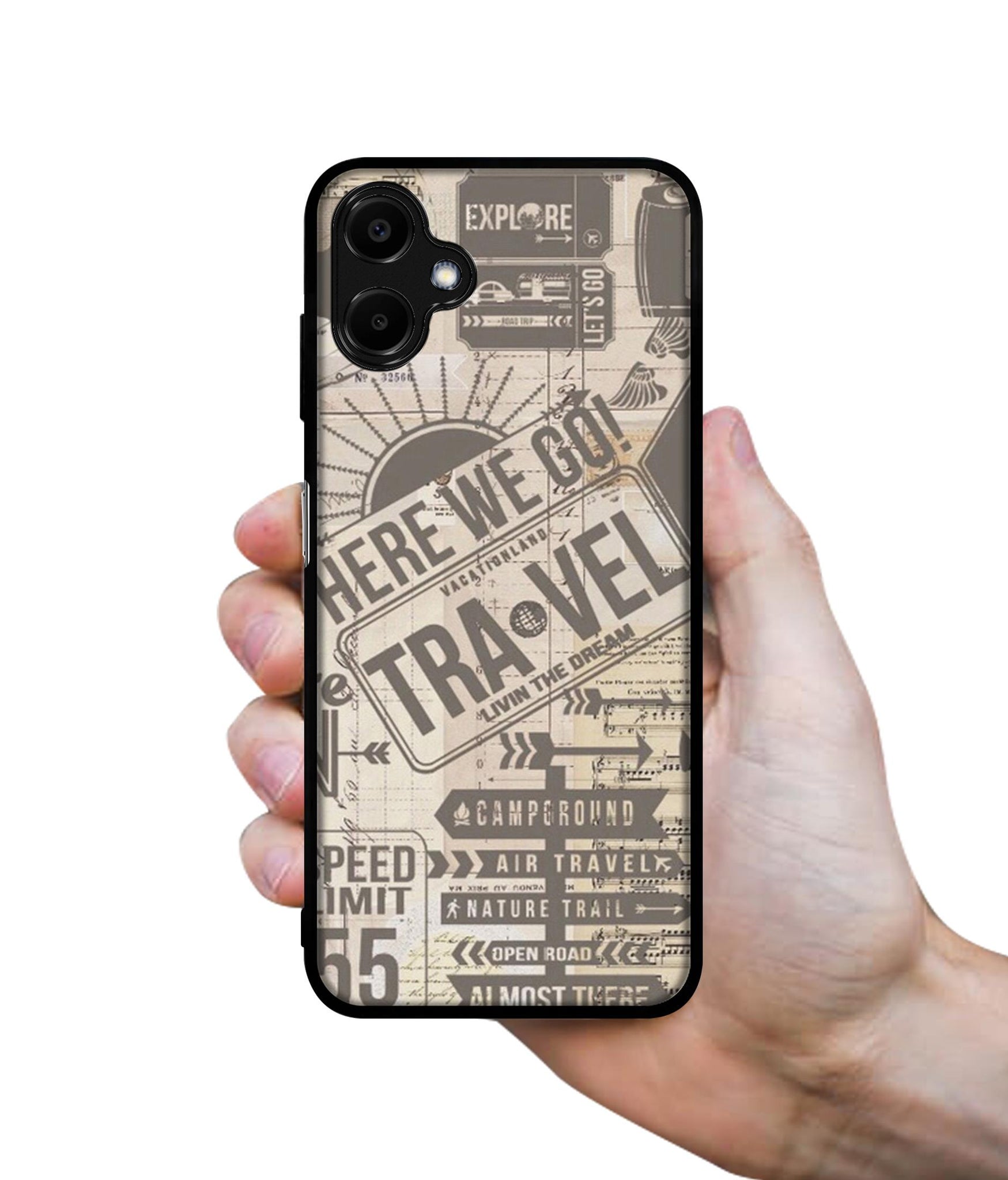 Travel Designer 2D Printed Back Case Cover for Samsung Galaxy F06 5G / M06 5G